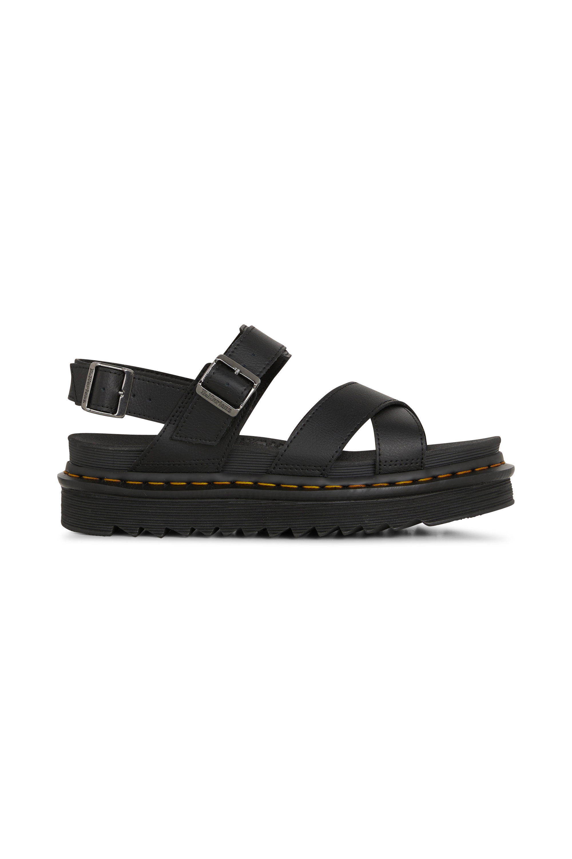Flat furry sheepskin sandals Black