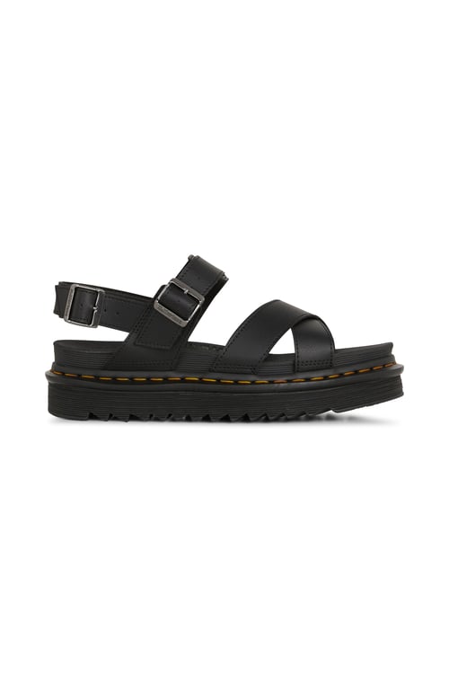 DR. MARTENS Flat furry sheepskin sandals