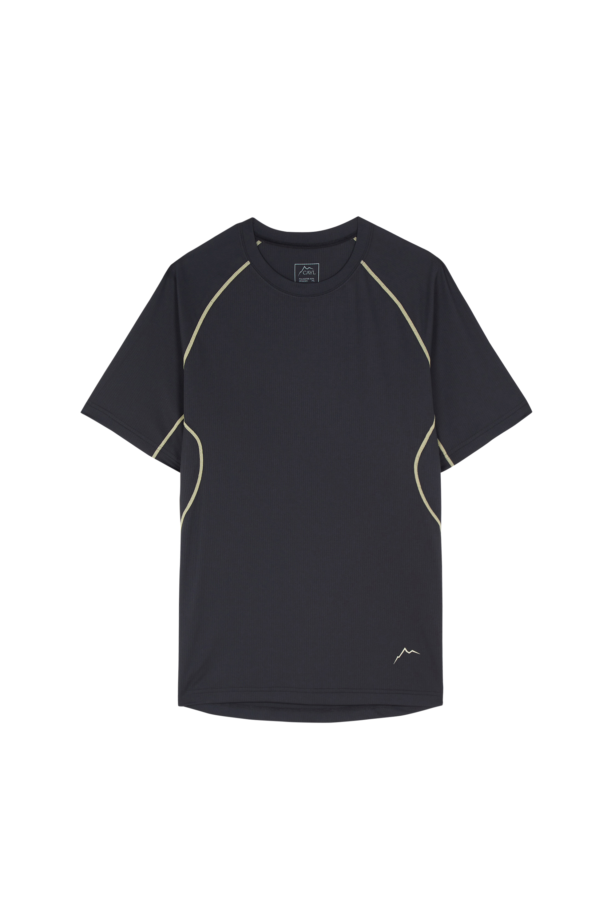 Regular-fit round-neck cotton T-shirt Black