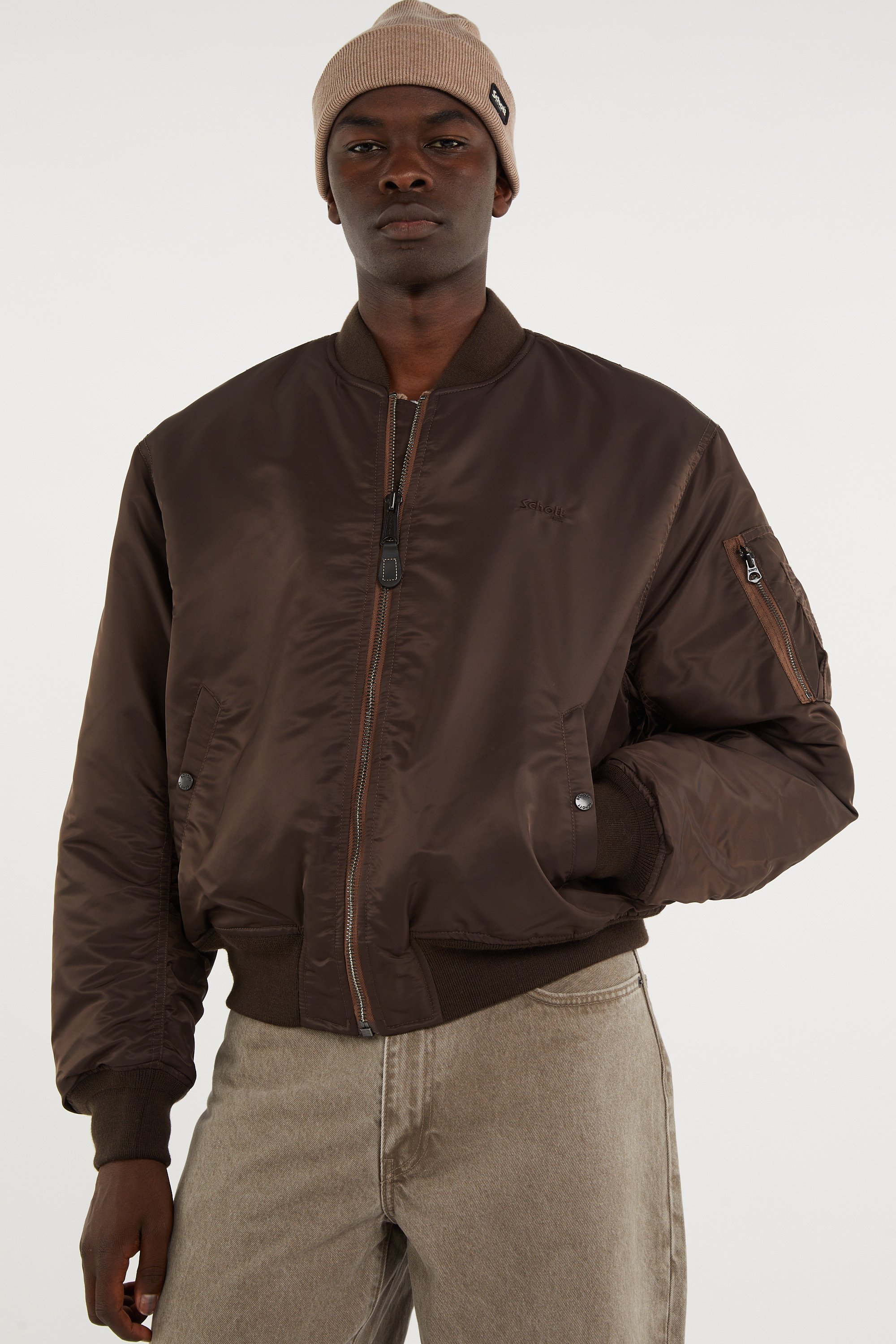 Bomber jacket | Brown SCHOTT Men