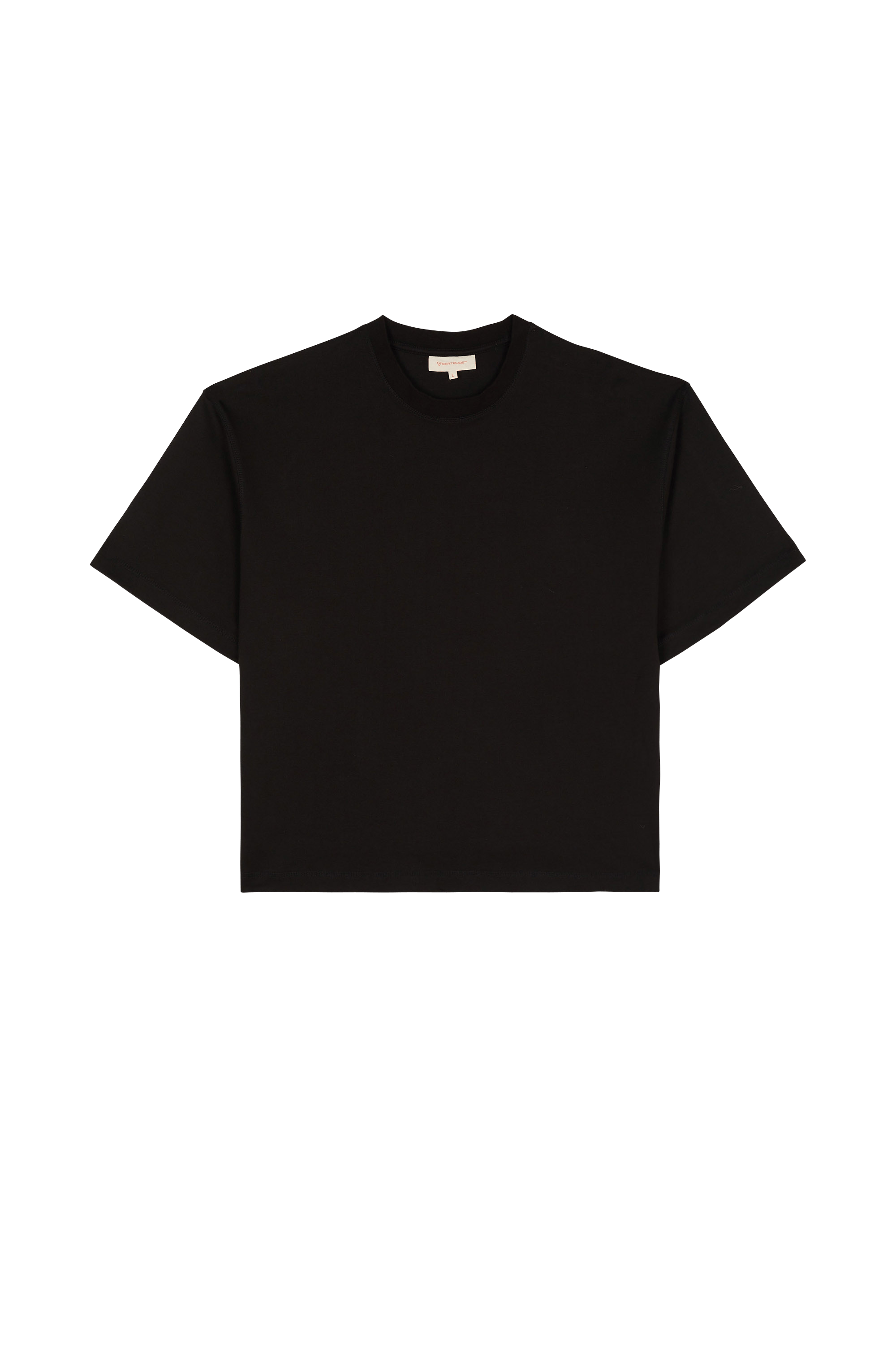 Regular-fit round-neck cotton T-shirt GERTRUDE Black