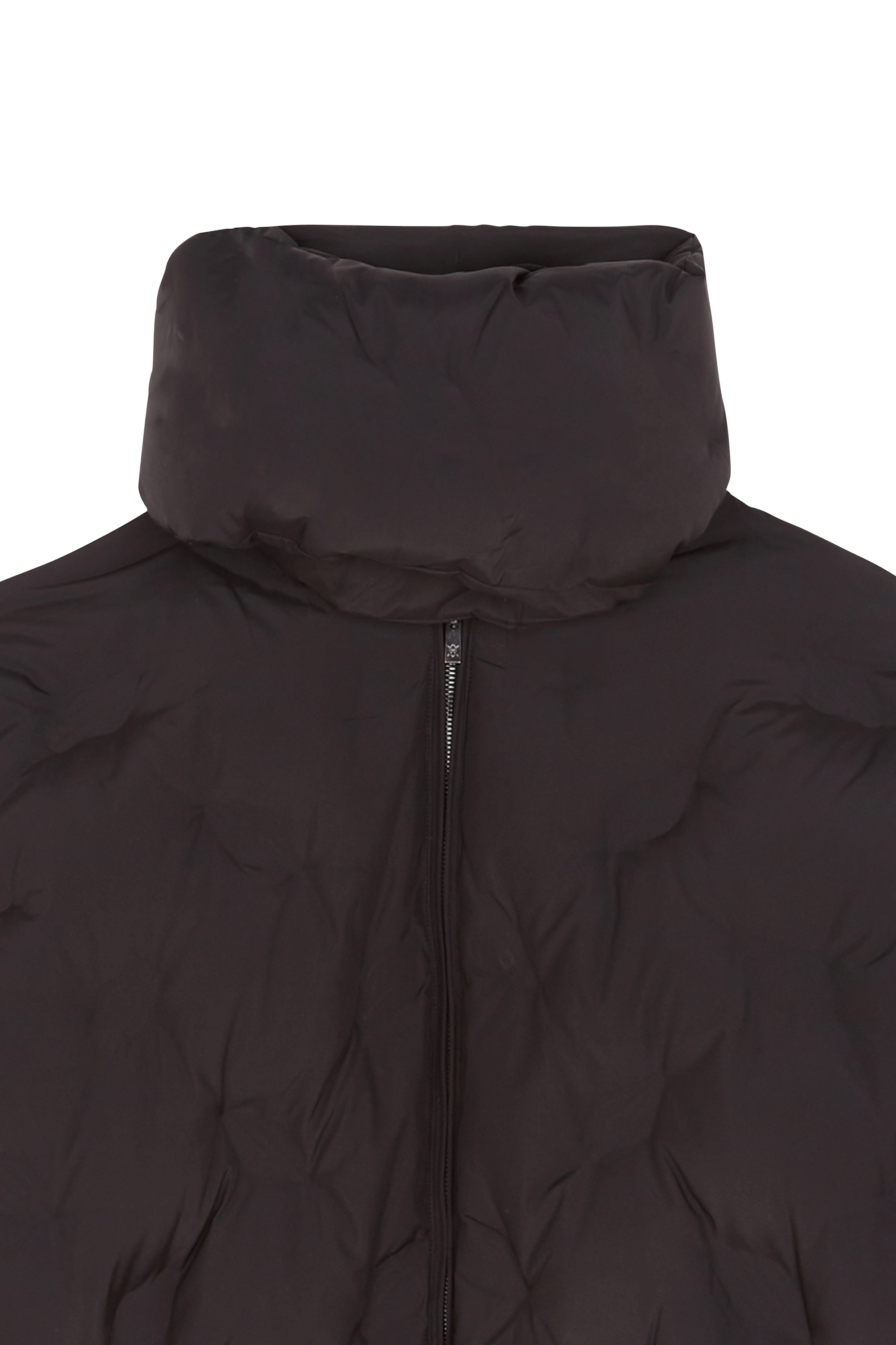 Lightweight quilted padded jacket with high neck Black