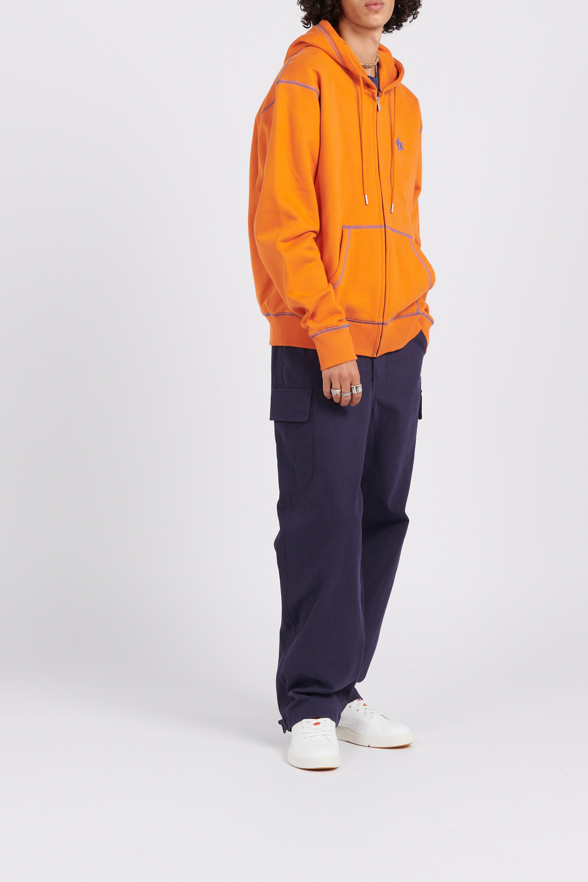 Zip-up hoodie WALK IN PARIS Orange