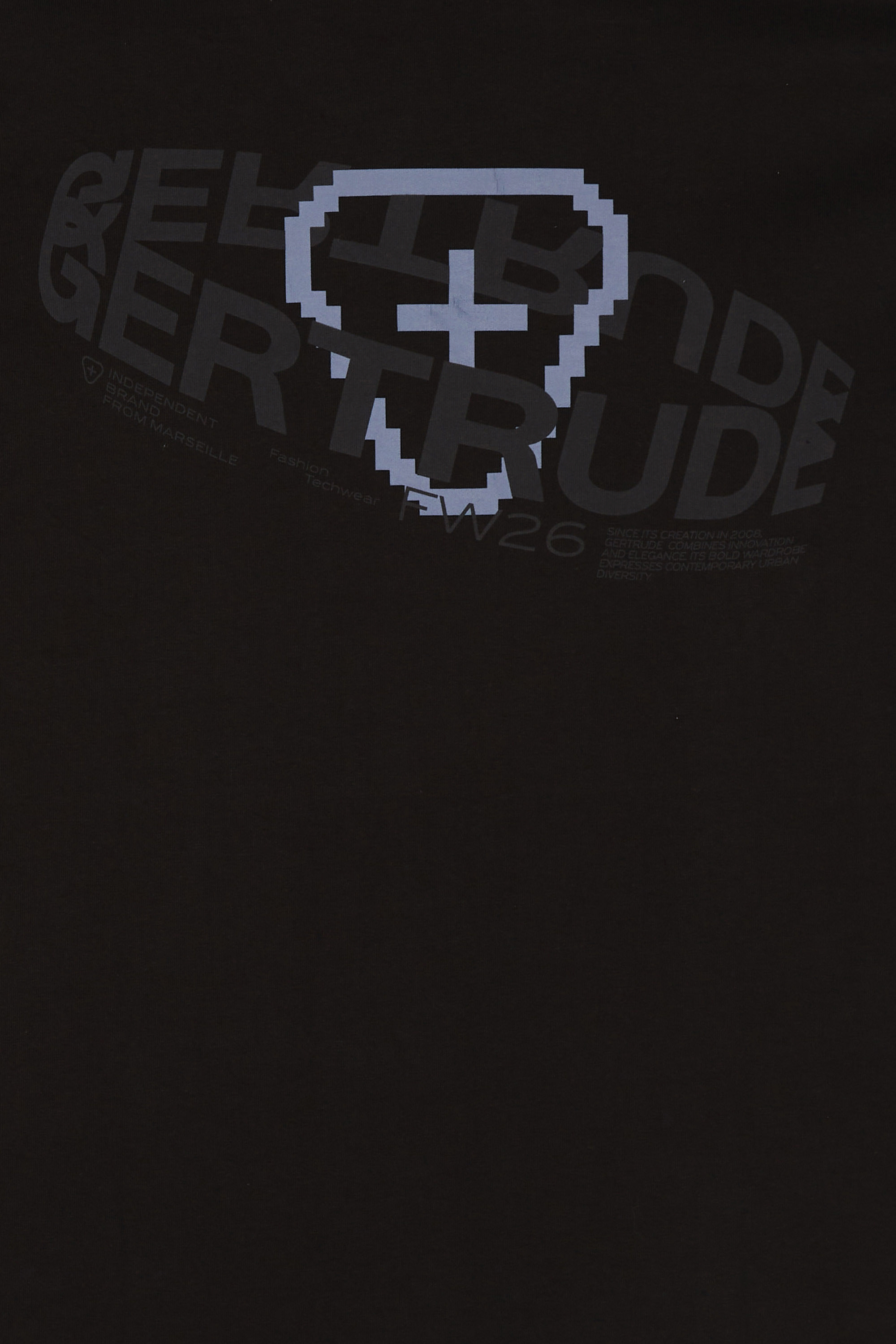 Regular-fit round-neck cotton T-shirt | Black GERTRUDE Men