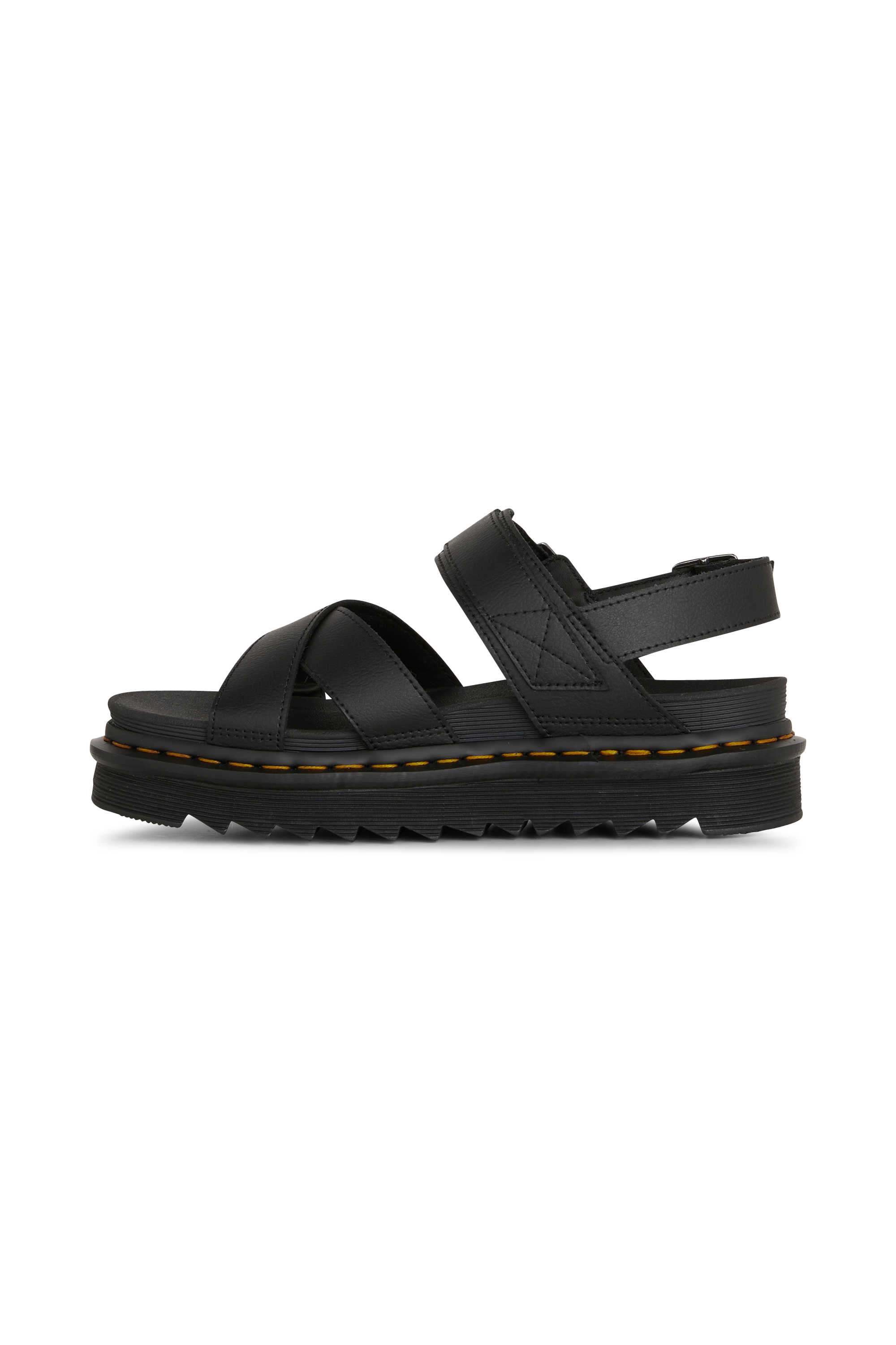 Flat furry sheepskin sandals Black
