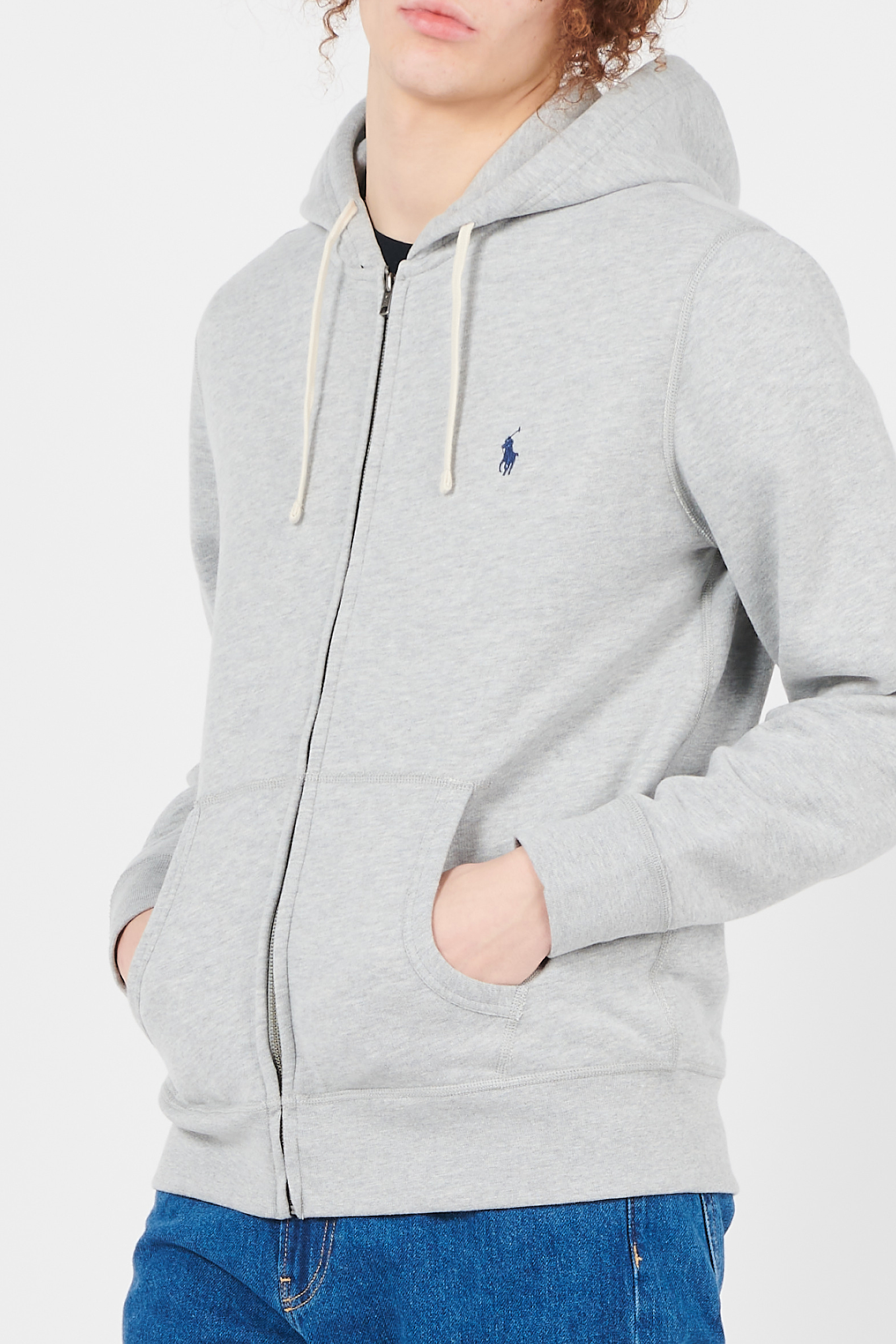 Hooded sweatshirt in blended cotton | Grey POLO RALPH LAUREN Men