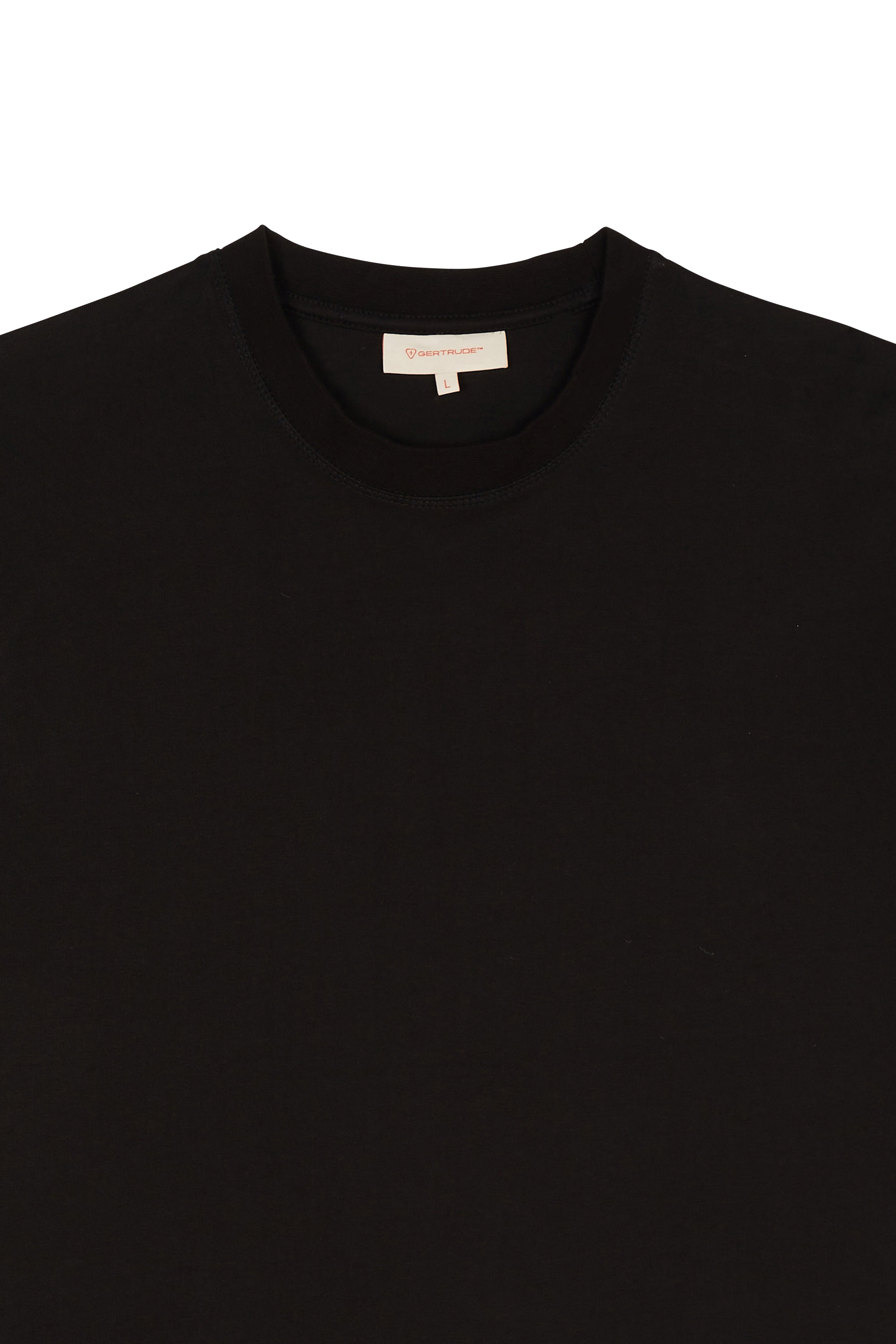 Regular-fit round-neck cotton T-shirt | Black GERTRUDE Men