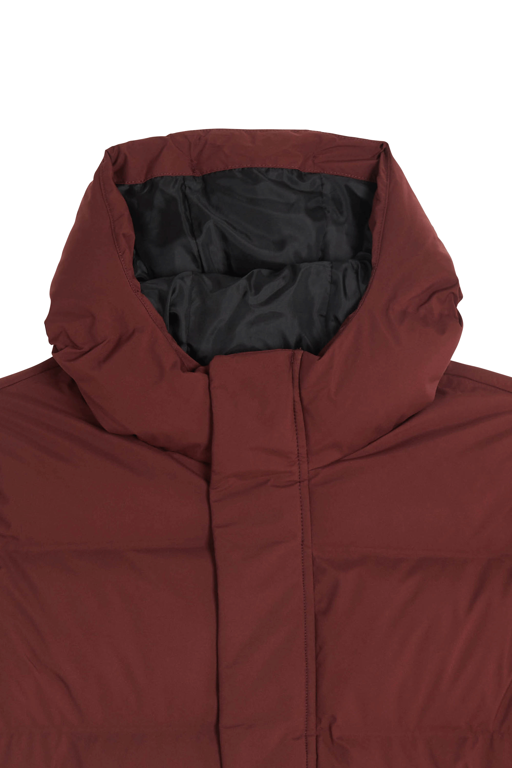 Lightweight quilted padded jacket with high neck Burgundy