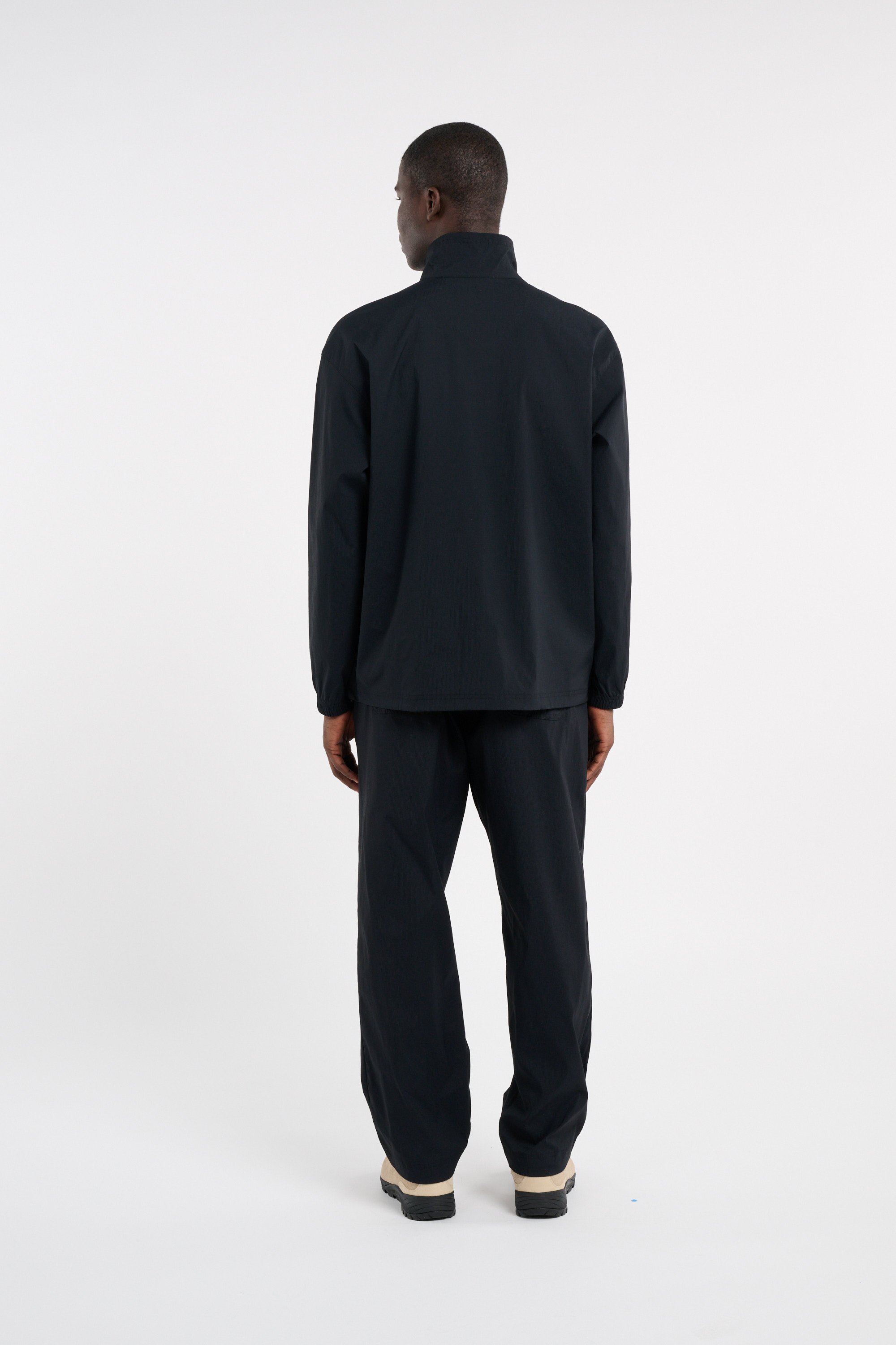 Oversized high-neck jacket Black