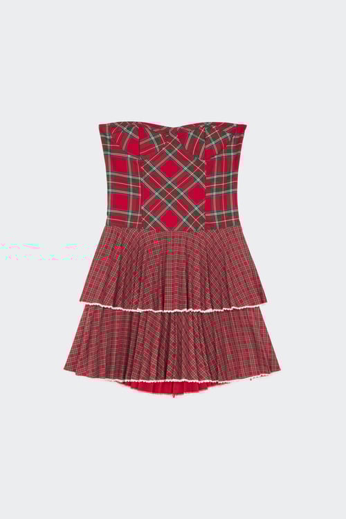 TOMMY JEANS Robe bustier Rouge