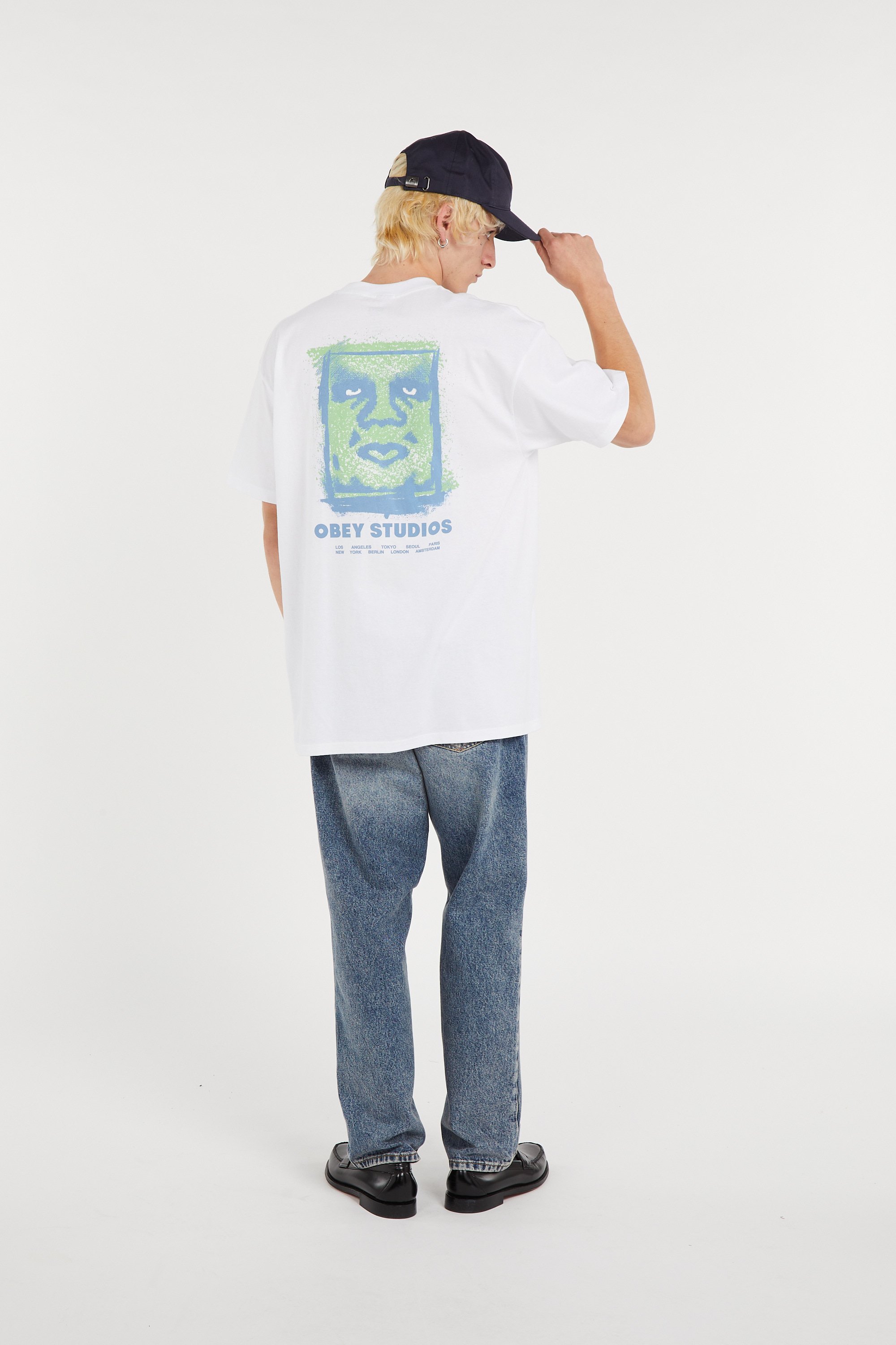 Regular-fit round-neck cotton T-shirt | White OBEY Men
