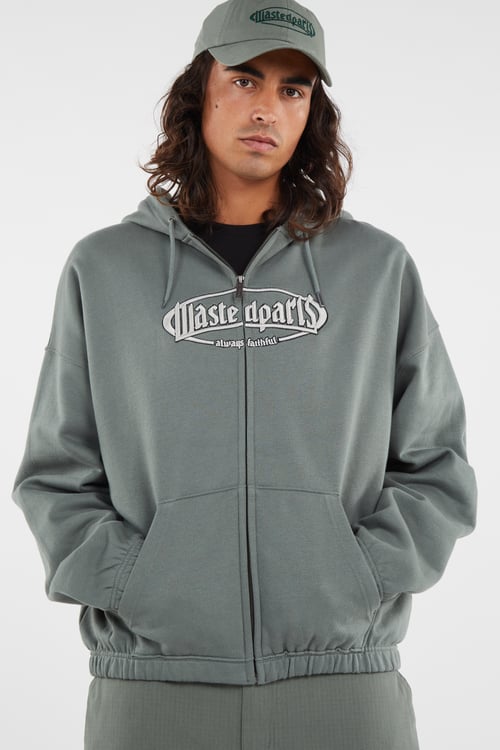 WASTED Hoodie zippé Vert