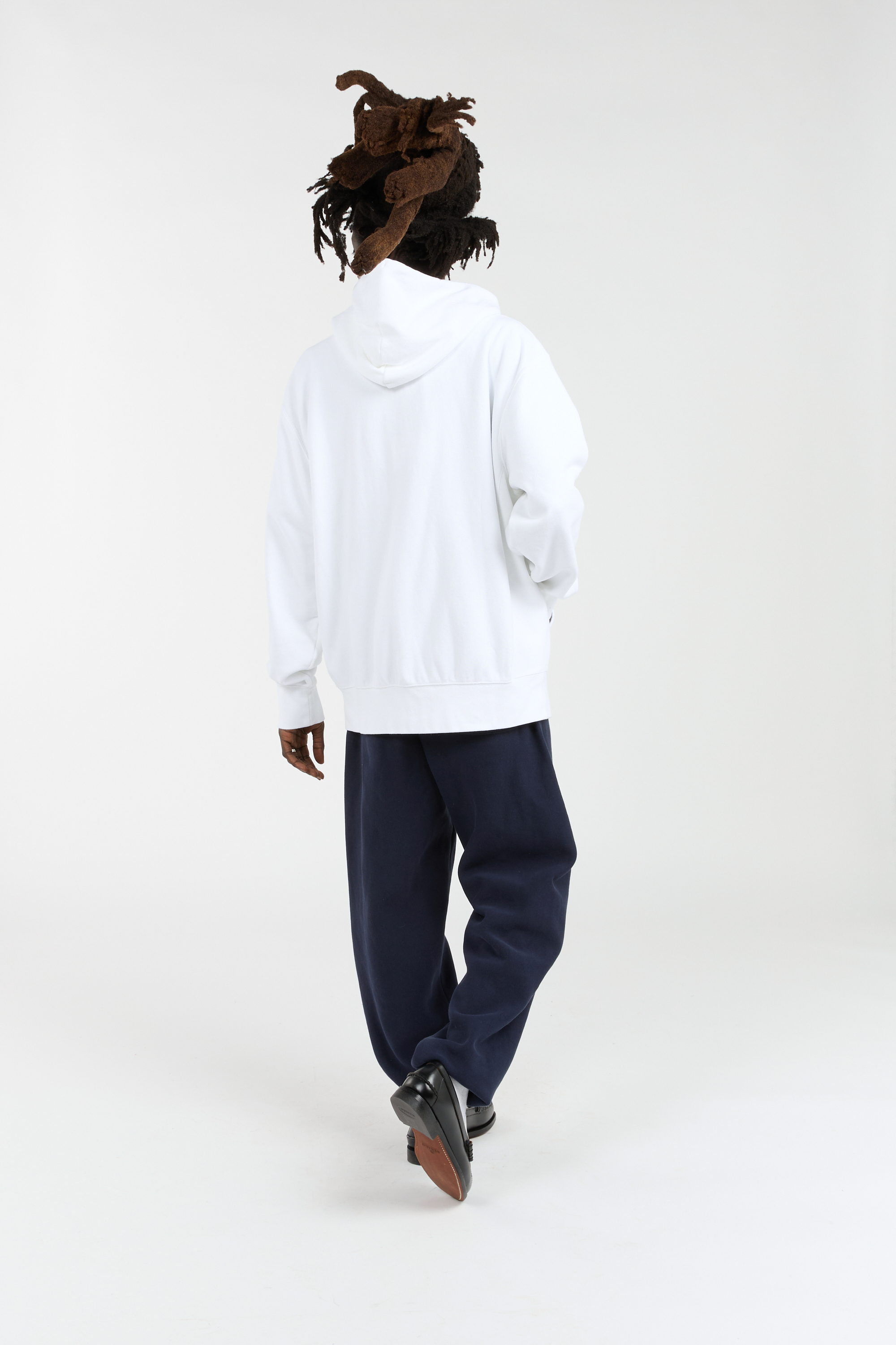 Zippered hoodie White