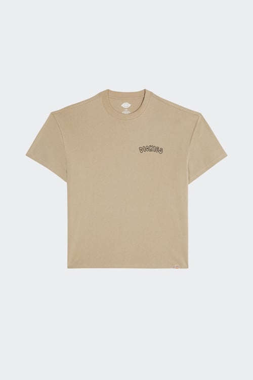 DICKIES Regular-fit round-neck cotton T-shirt Beige