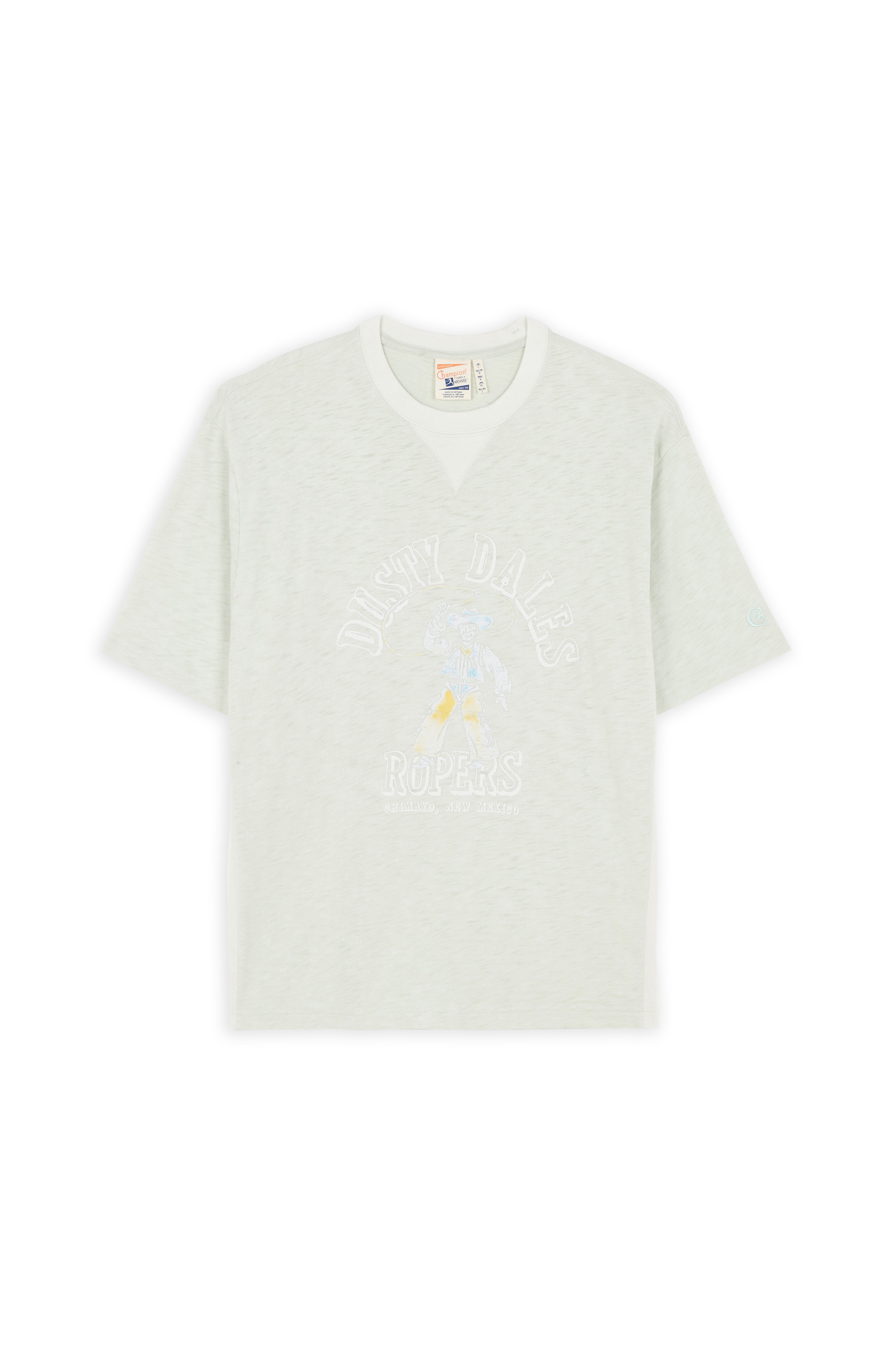 Regular-fit round-neck cotton T-shirt Green