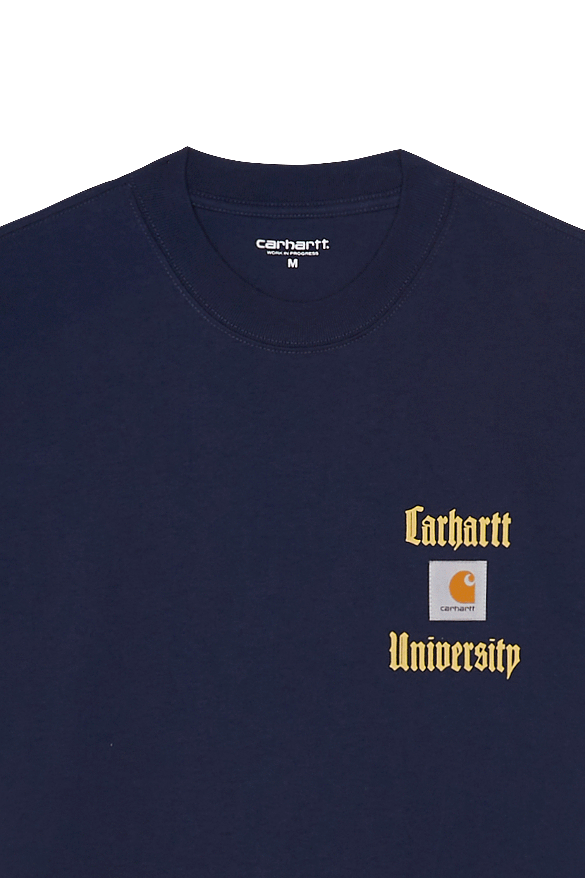 Regular-fit round-neck cotton T-shirt Blue