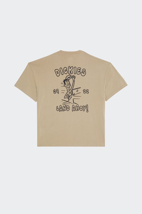 DICKIES Regular-fit round-neck cotton T-shirt Beige