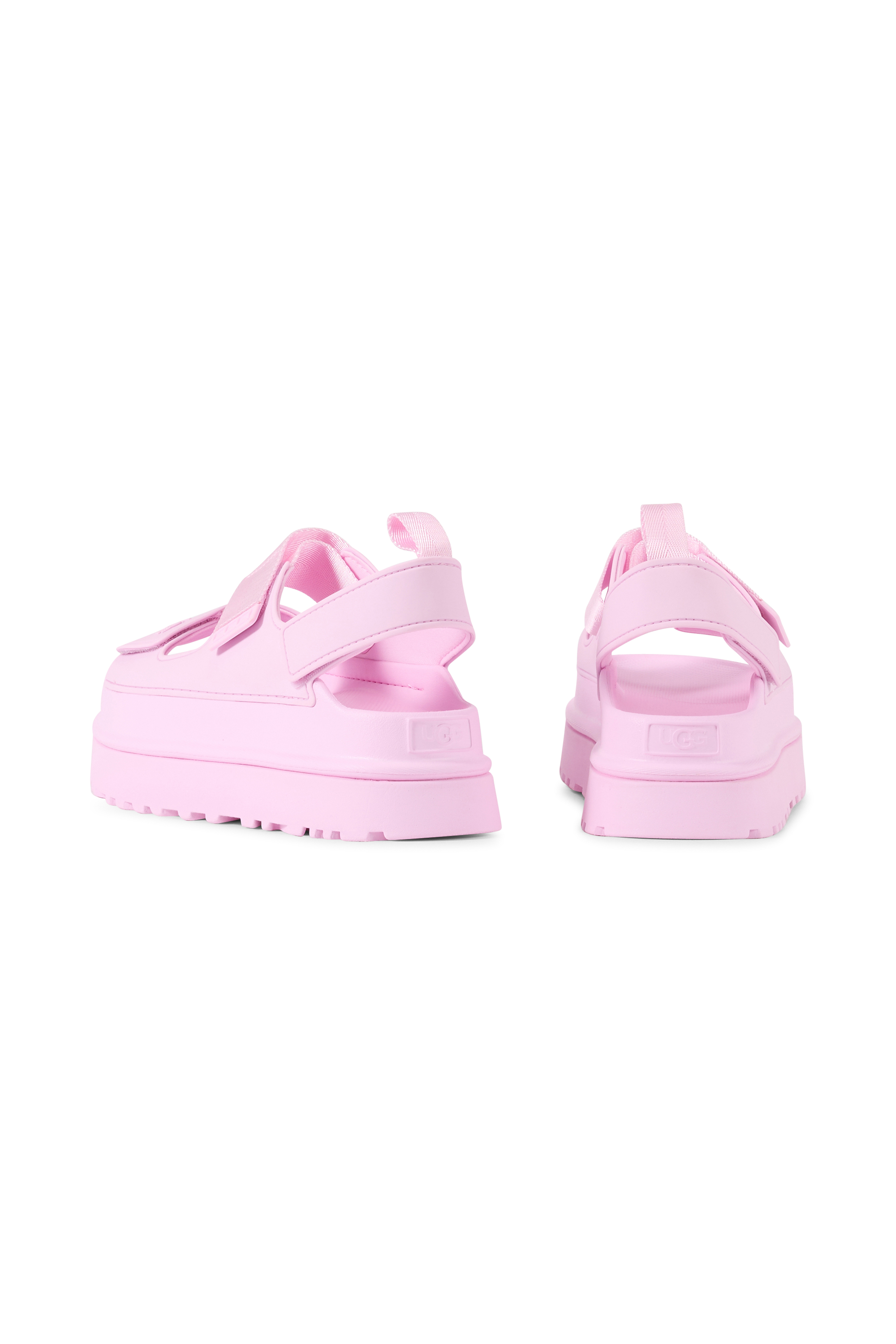 Flat furry sheepskin sandals Pink