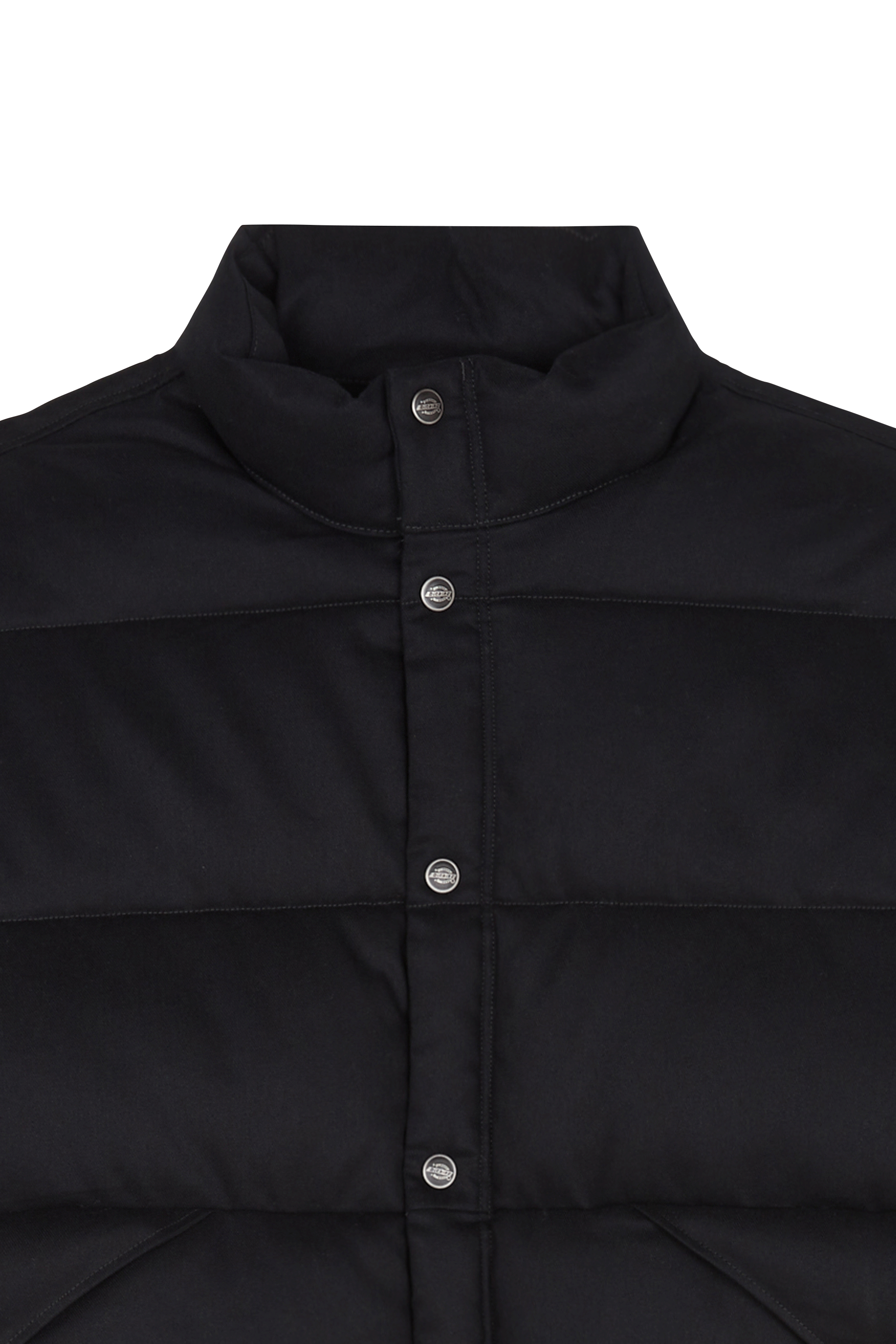 Zipped high-neck colorblock padded jacket with hood | Black DICKIES Men