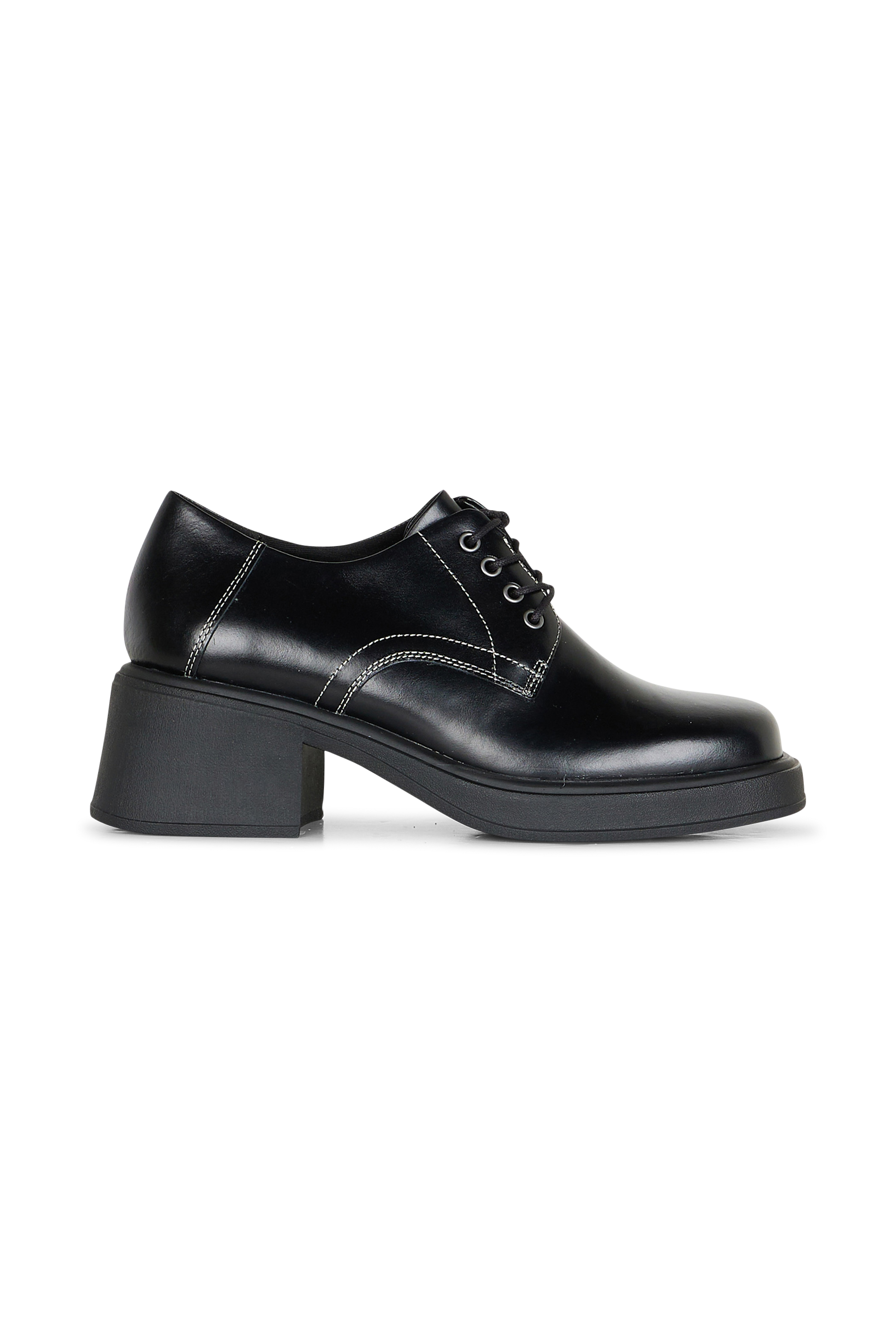 Leather deck shoes Black