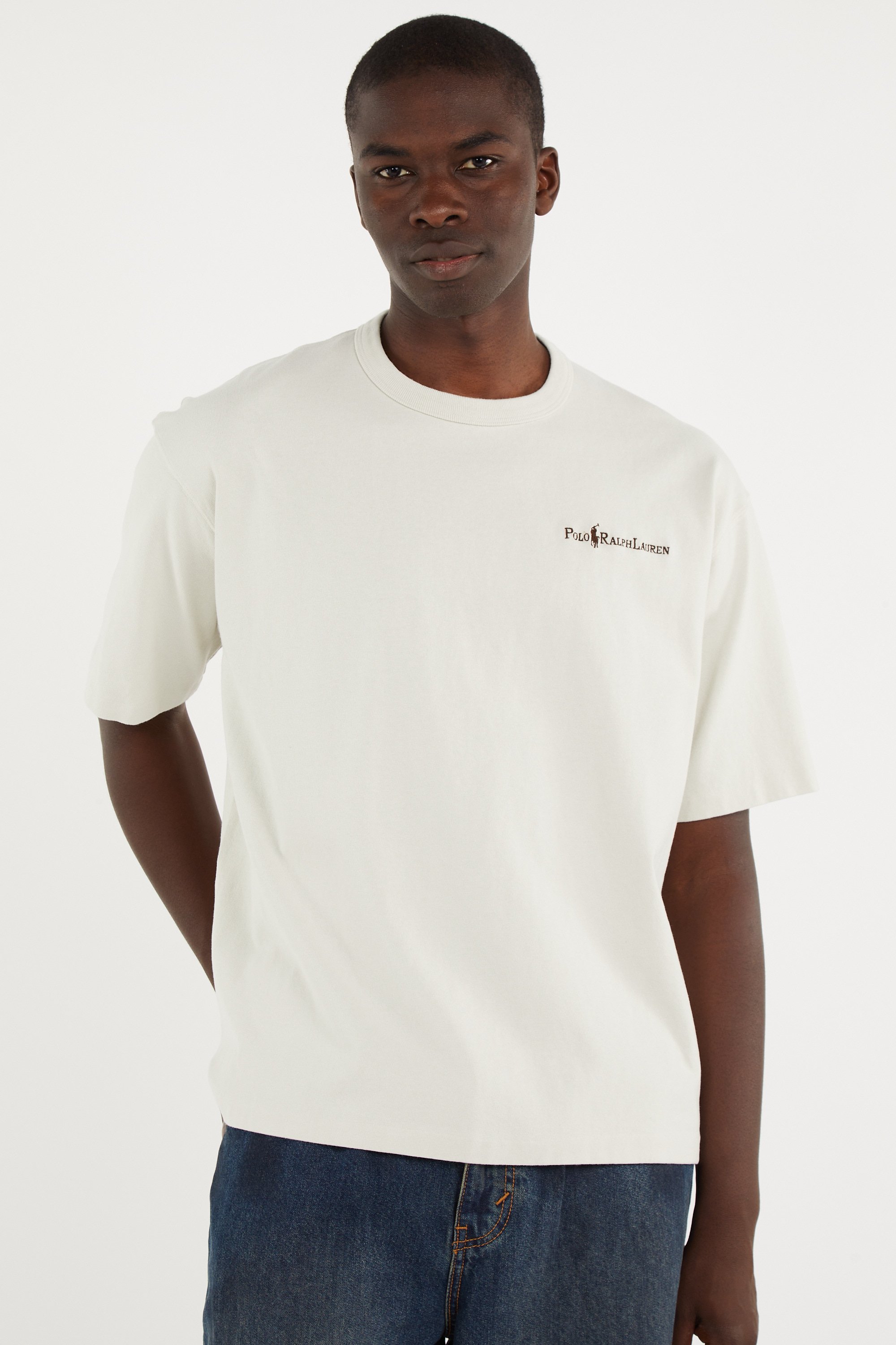 Regular-fit round-neck cotton T-shirt | Grey POLO RALPH LAUREN Men