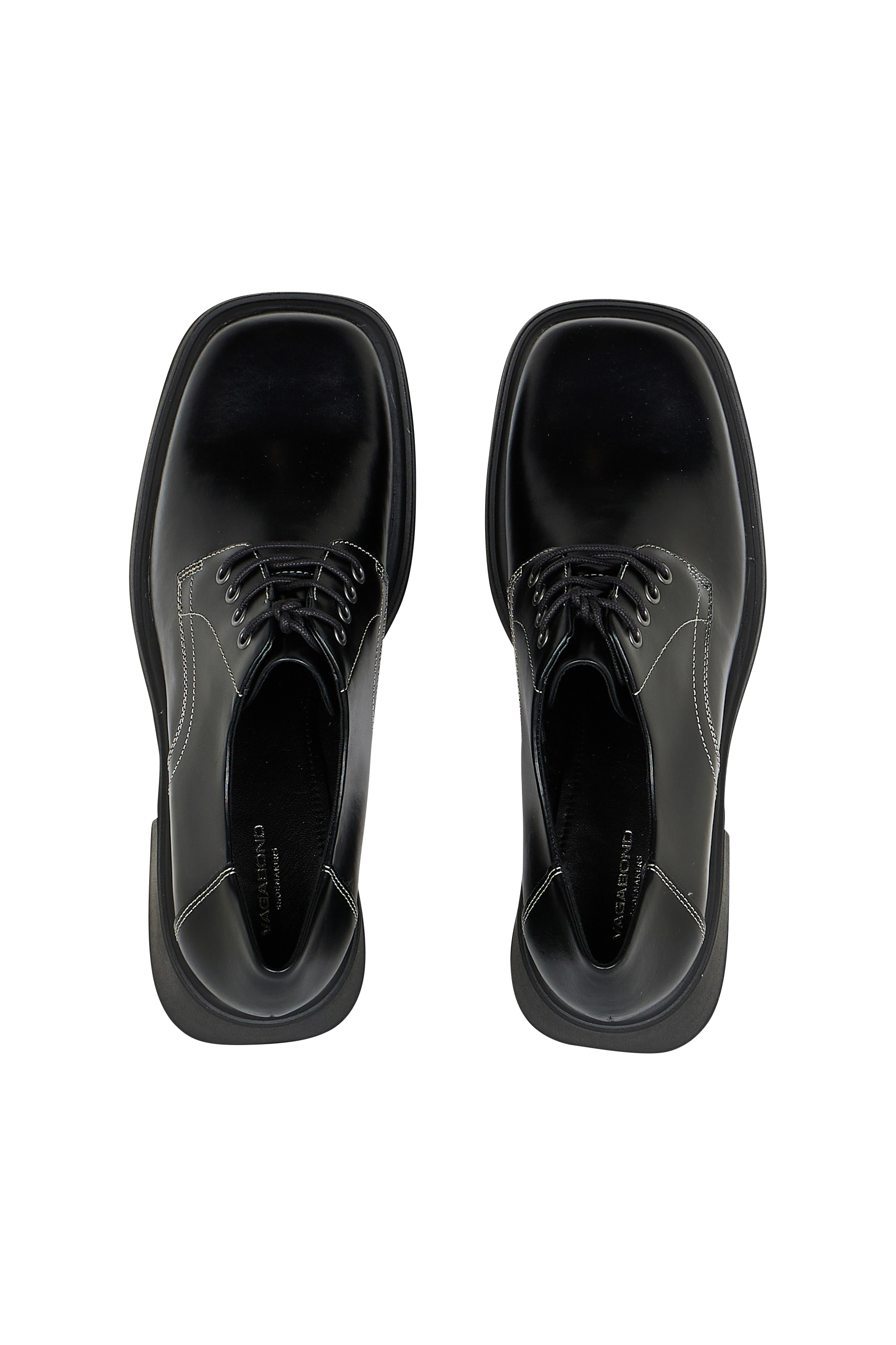 Leather deck shoes Black