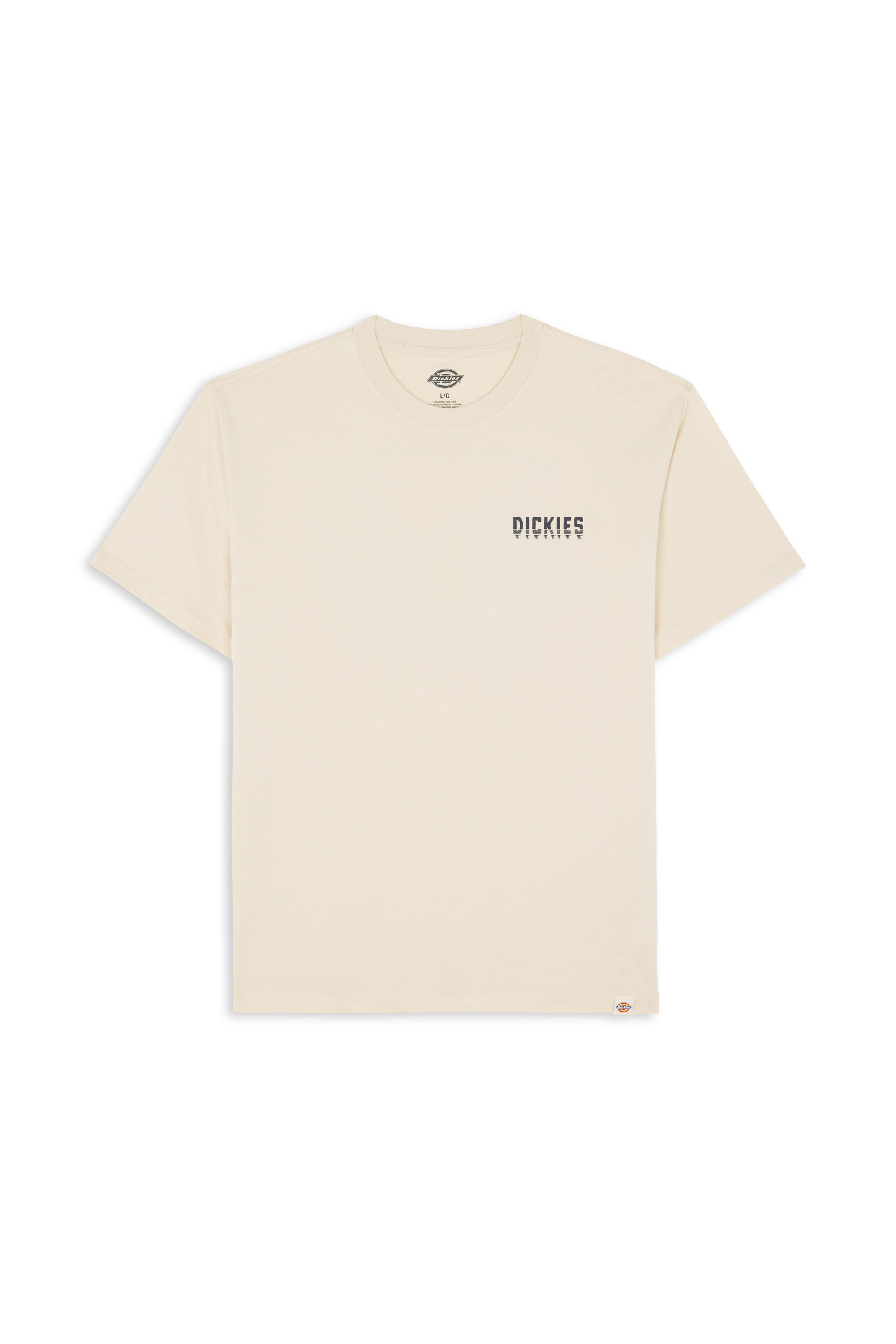 Regular-fit round-neck cotton T-shirt Beige