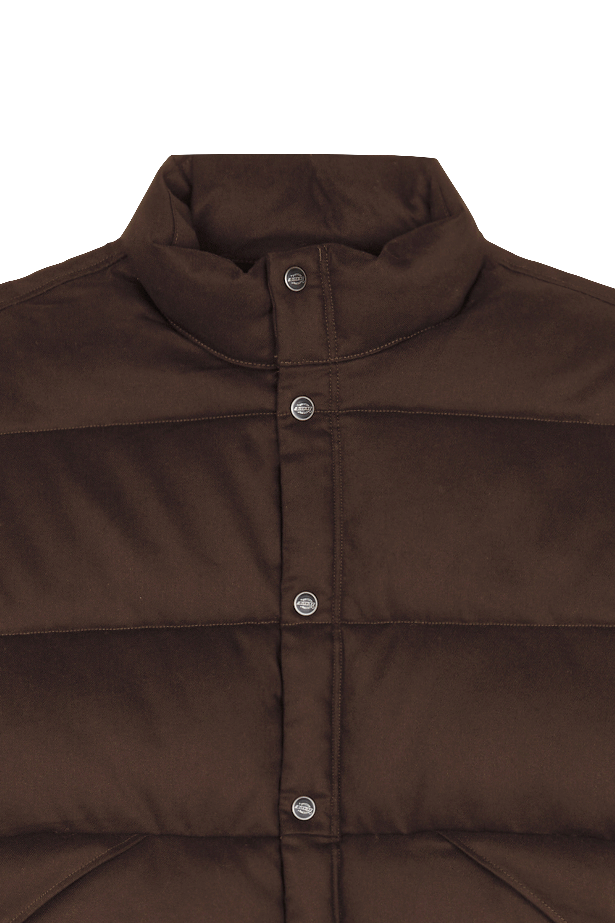 Zipped high-neck colorblock padded jacket with hood | Brown DICKIES Men