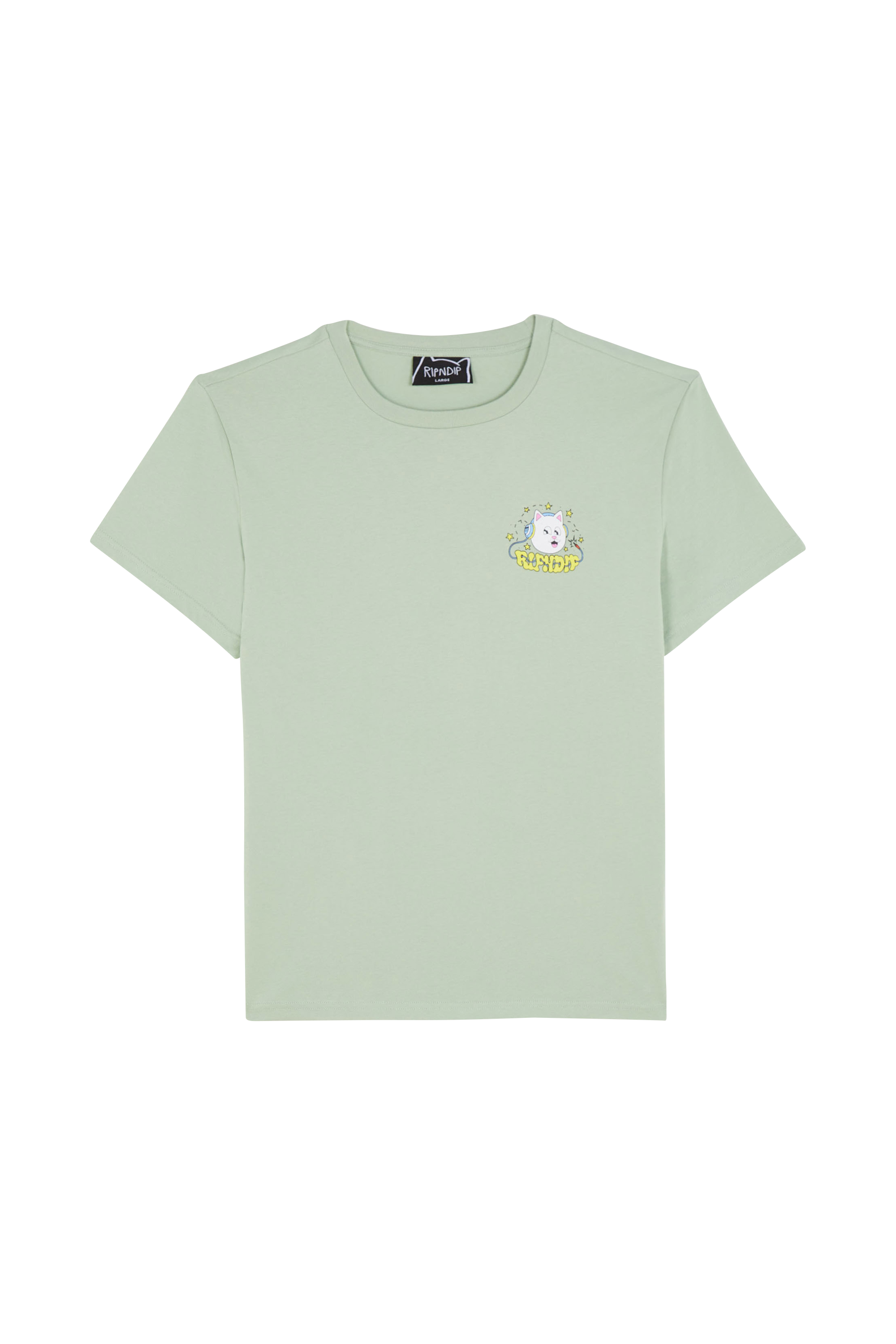 Regular-fit round-neck cotton T-shirt Green