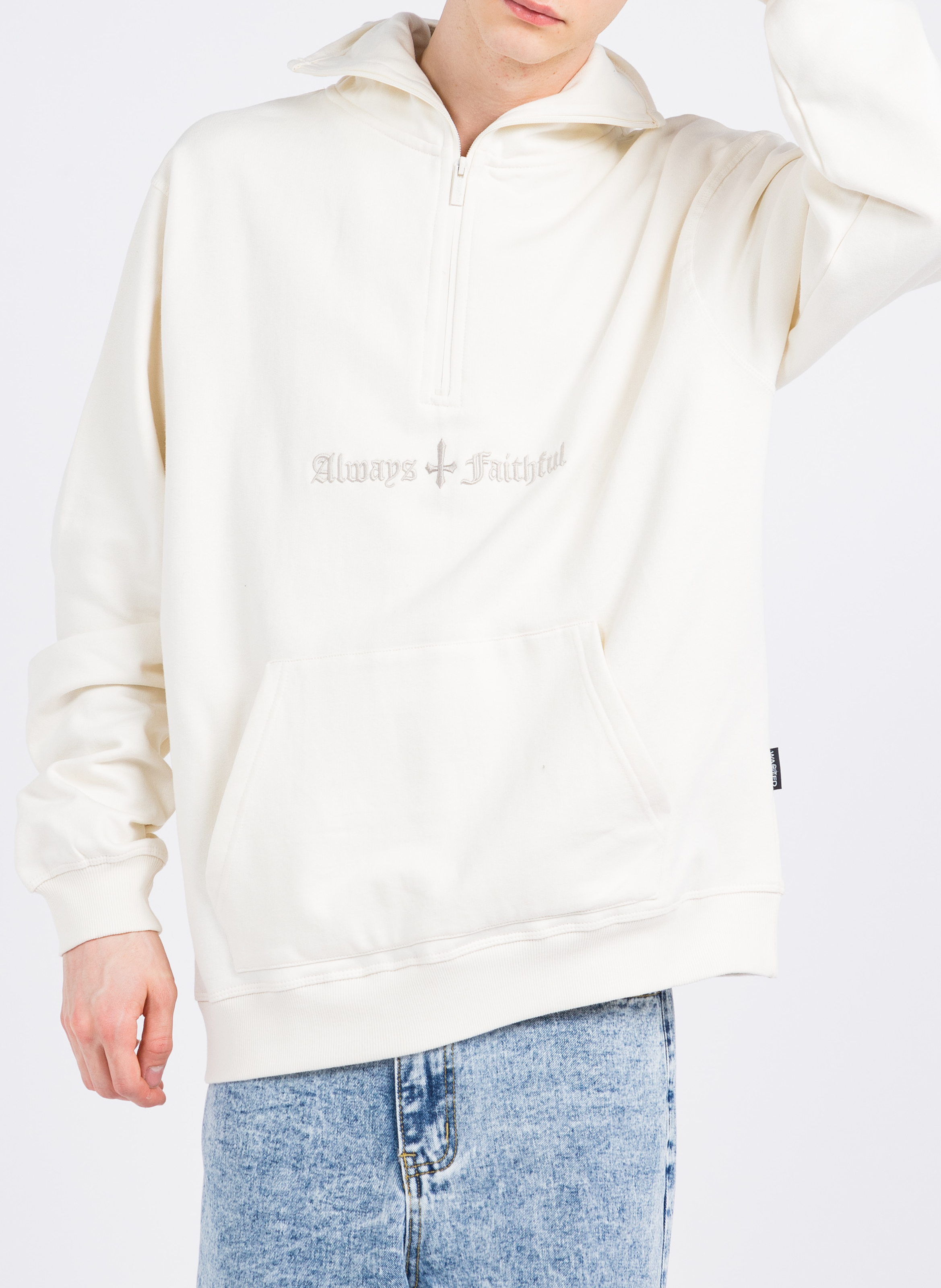 Hoodie zippé | Beige WASTED Homme
