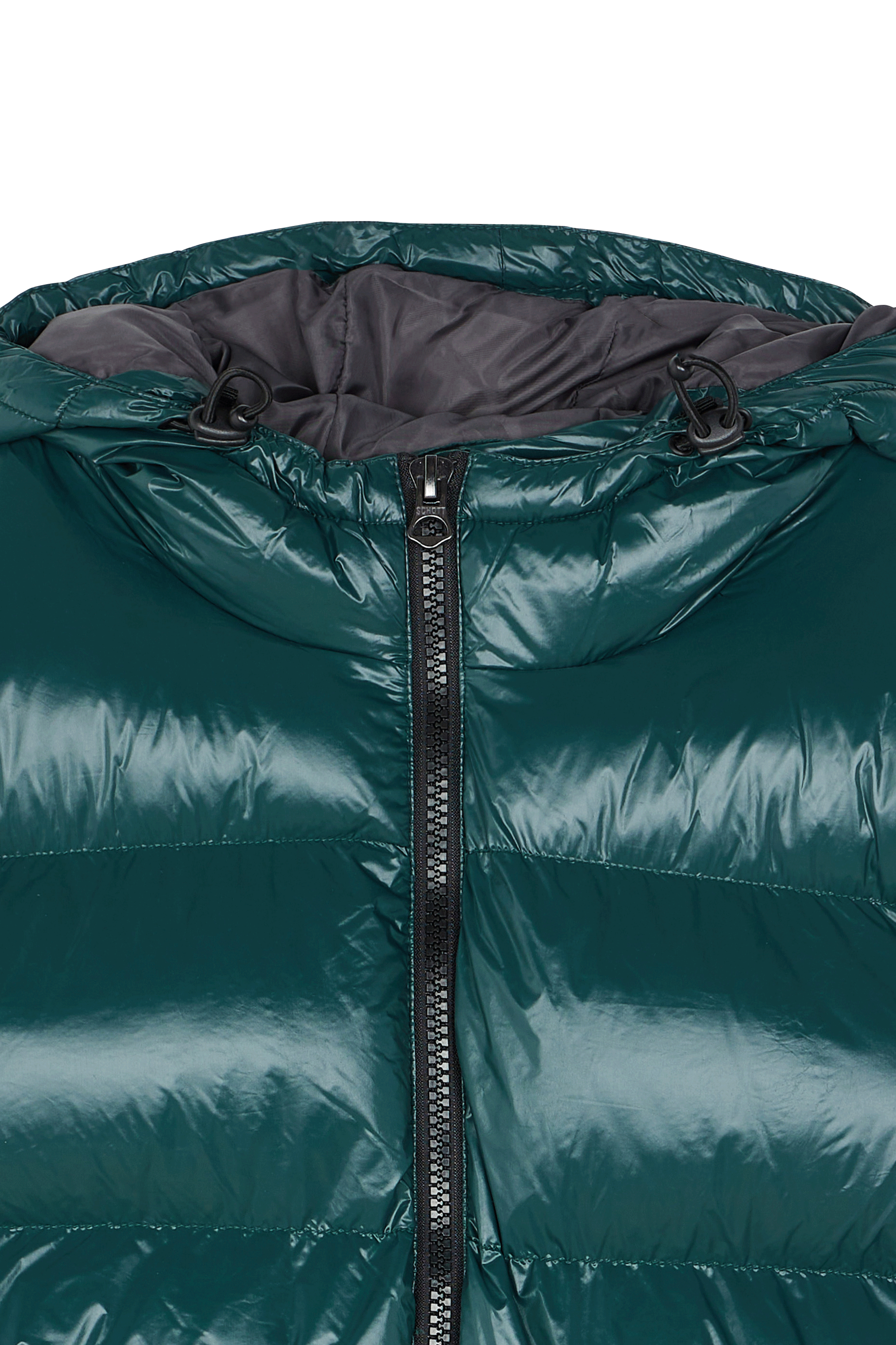 Lightweight quilted padded jacket with high neck Green