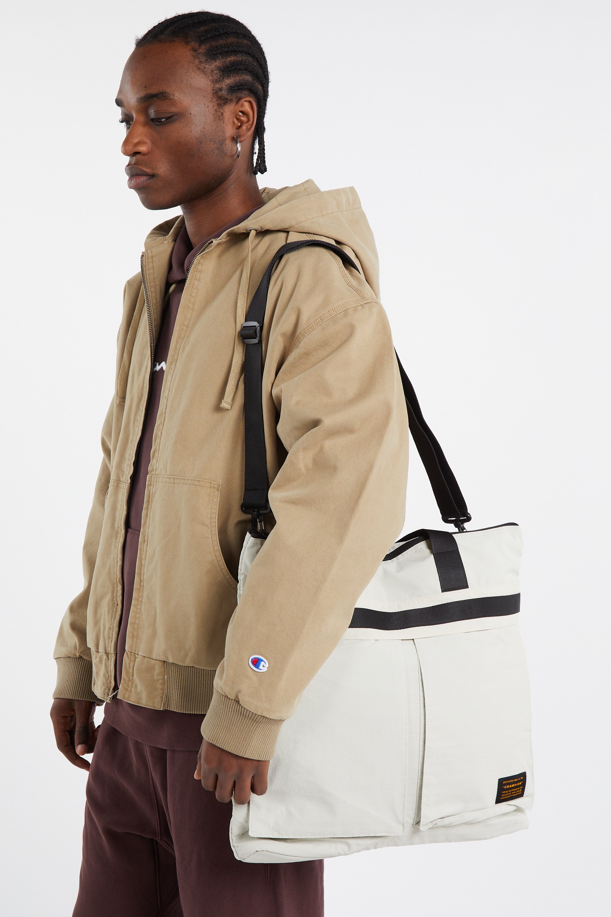 Straight checked wool-blend pants CHAMPION Green