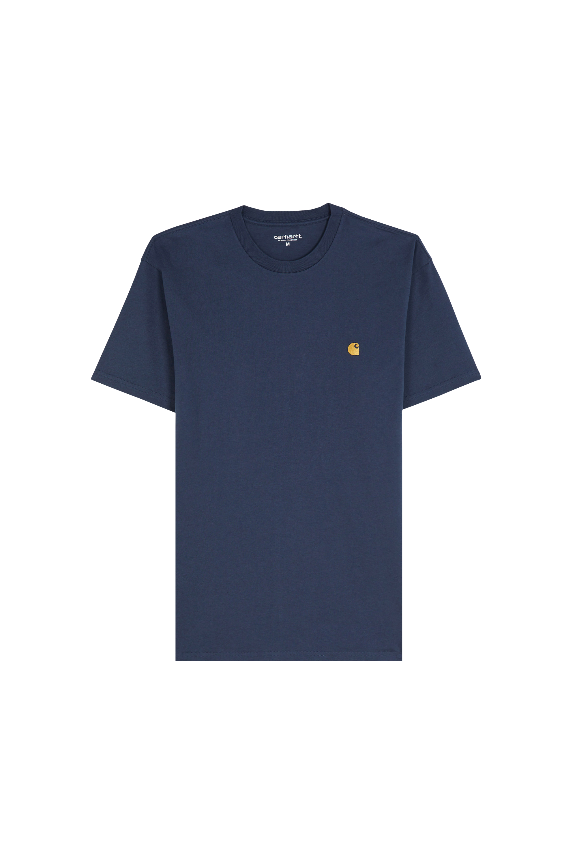 Regular-fit round-neck cotton T-shirt Blue