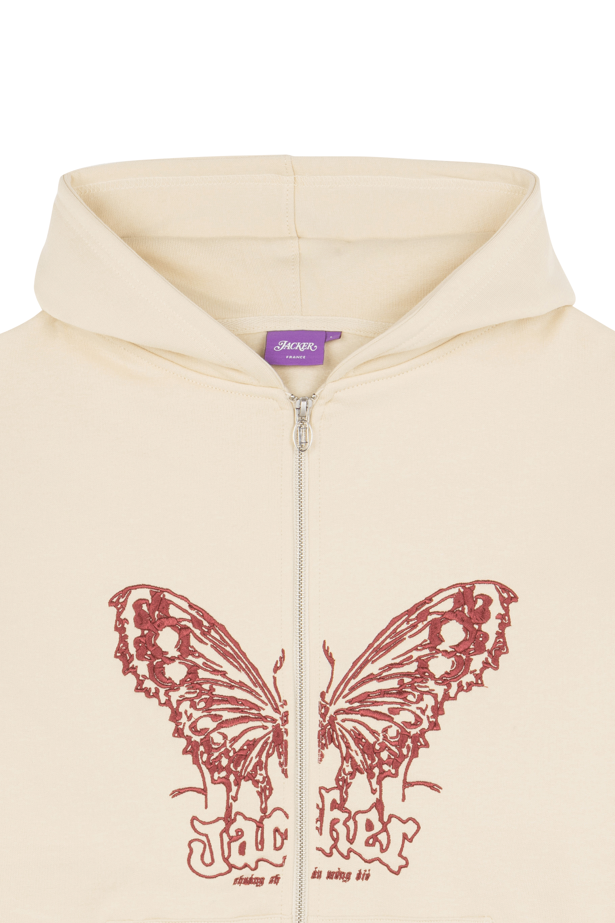 Hoodie zippé Beige