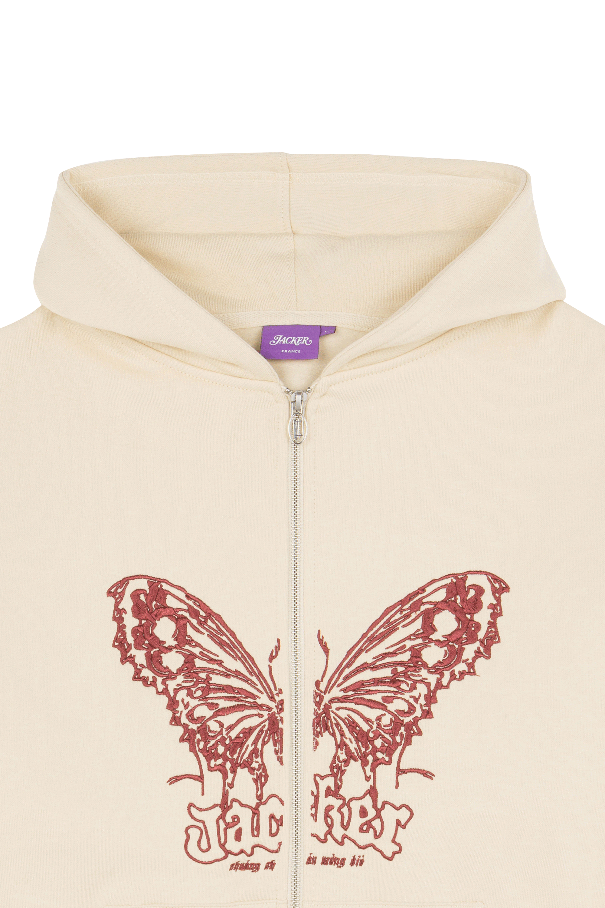 Hoodie zippé Beige