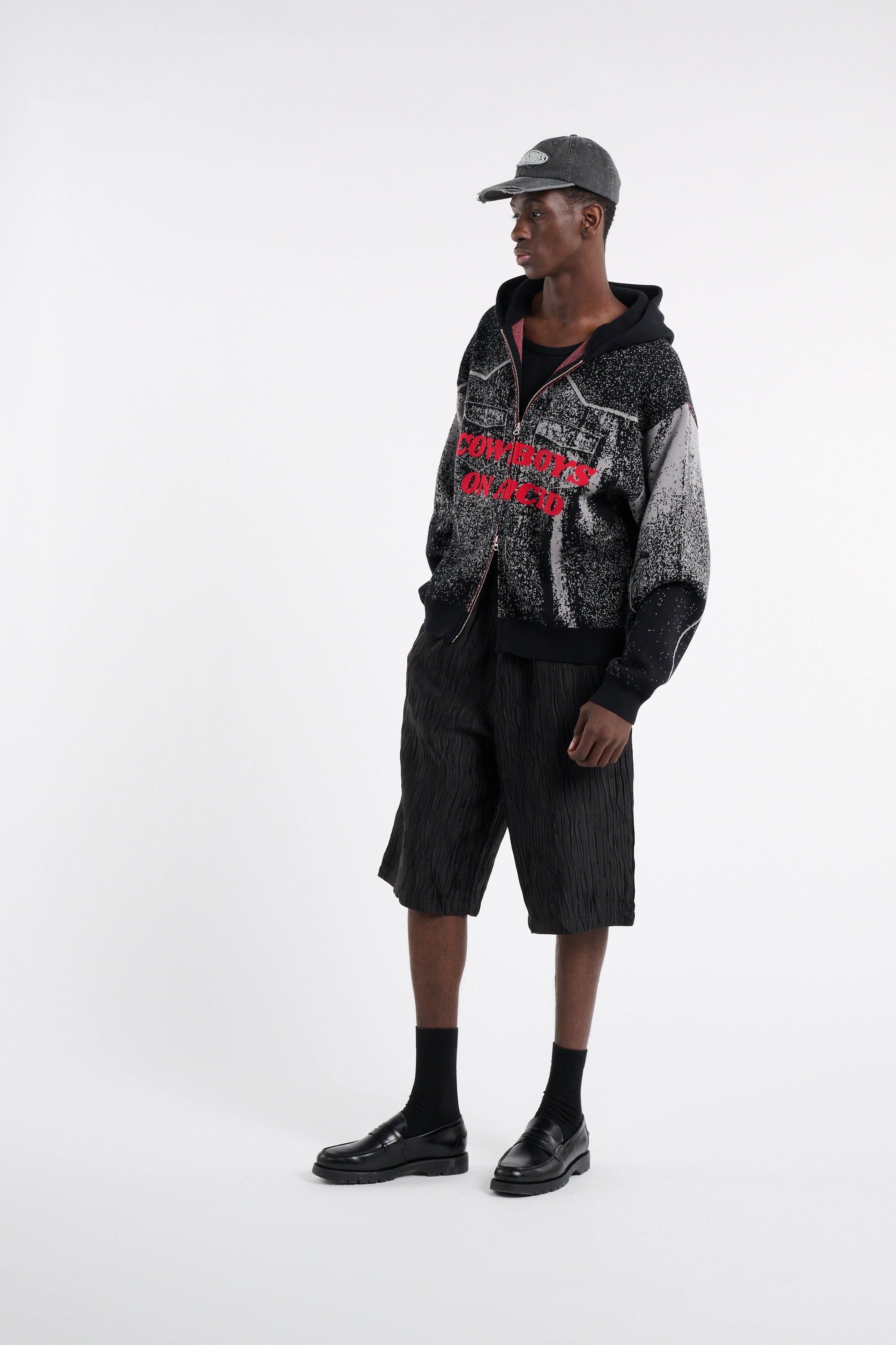 Sweat oversize en coton Noir