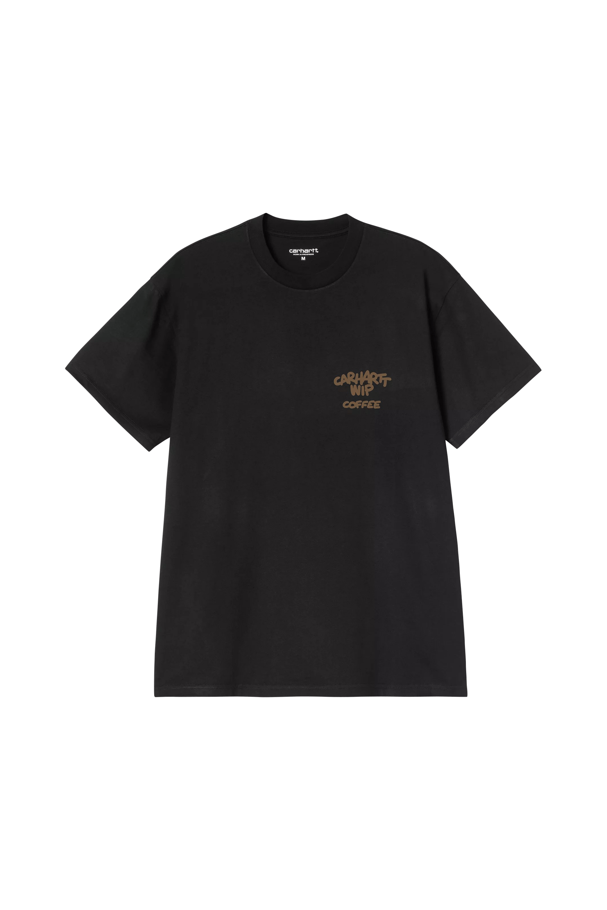 T-shirt col rond en coton bio COFFEE BREAK Black