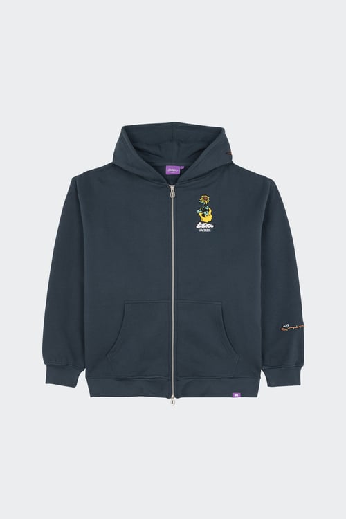 Hoodie zippé - Taille L Bleu