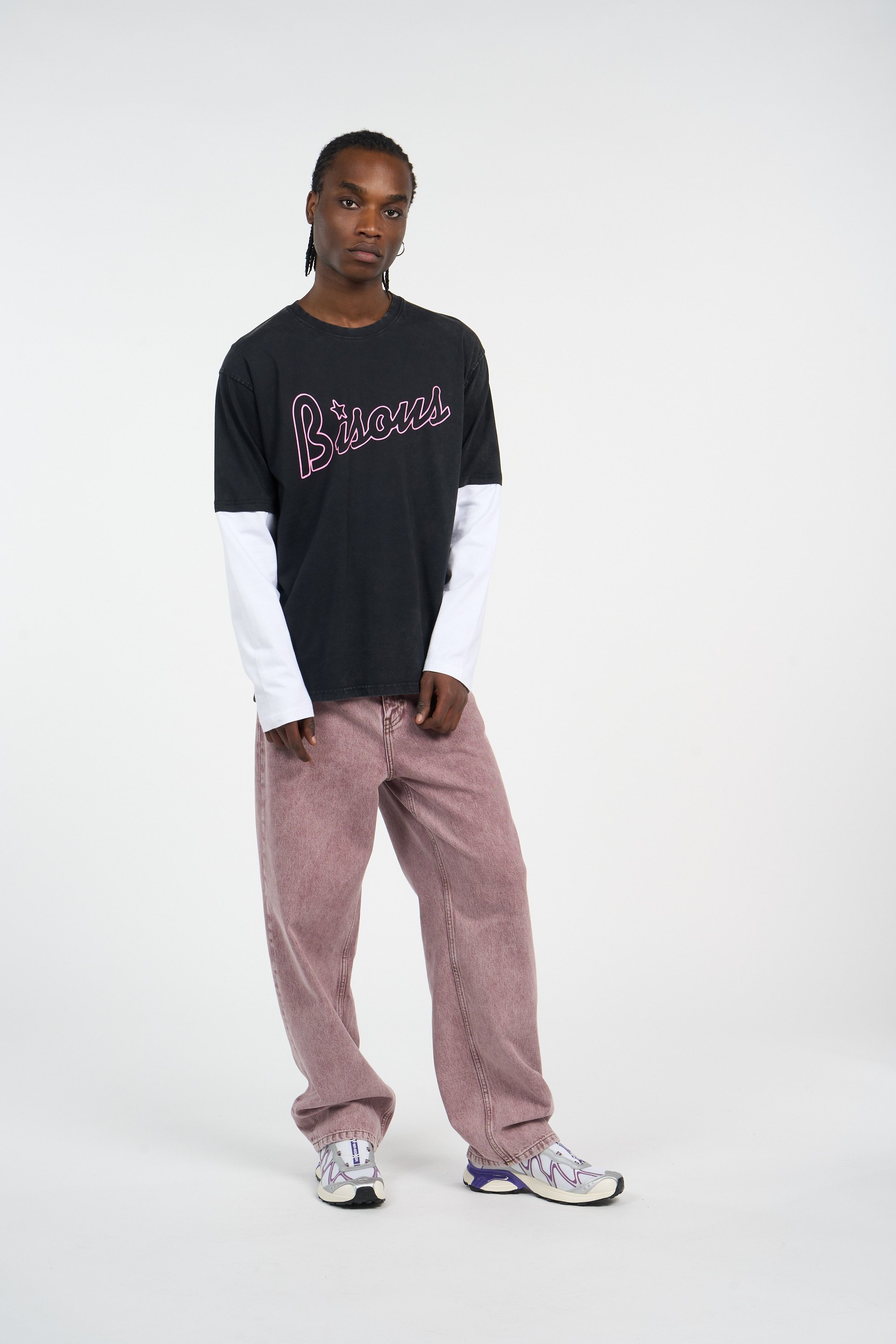 T-shirt BISOUS SKATEBOARDS Black