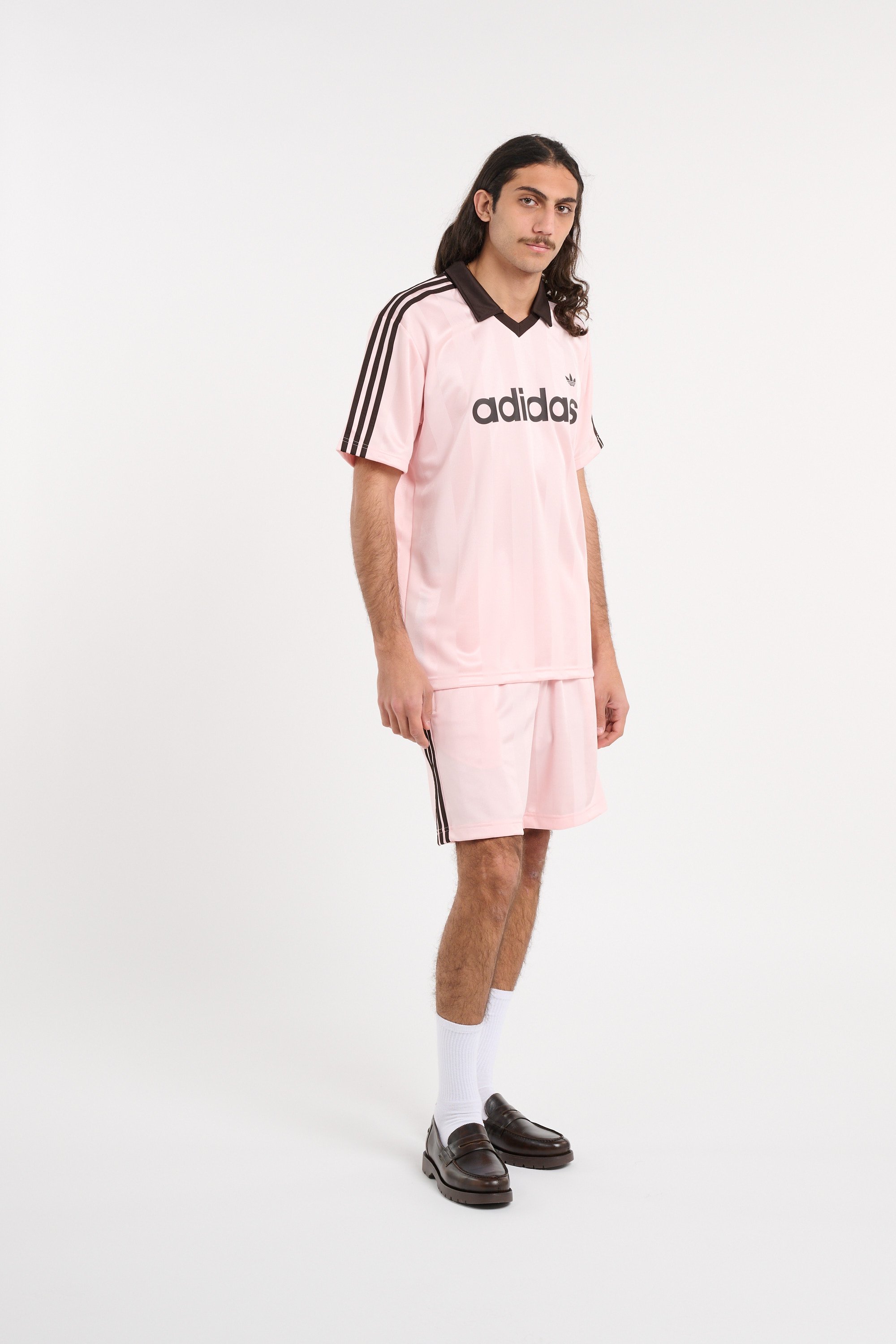 T-shirt oversize col polo ADIDAS Rose