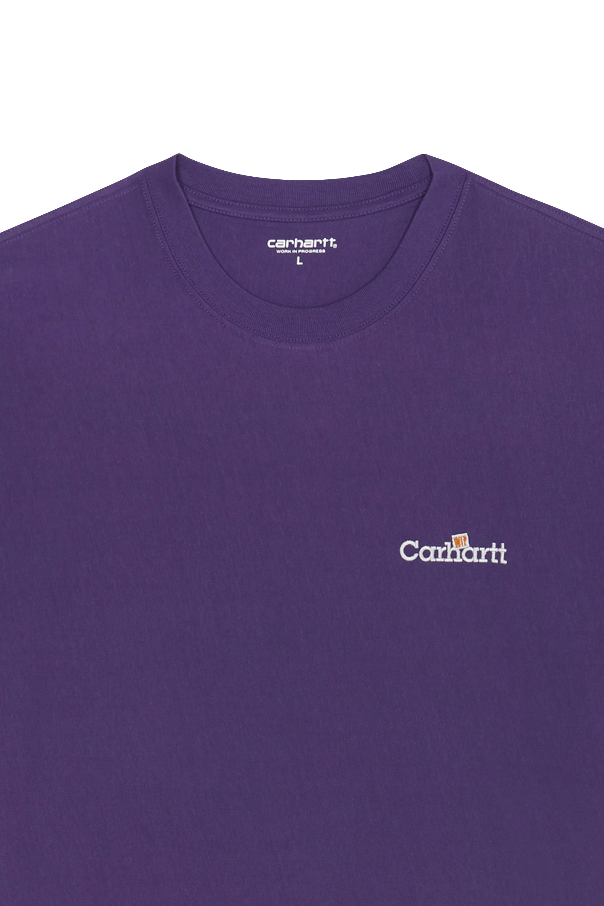Regular-fit round-neck cotton T-shirt Purple