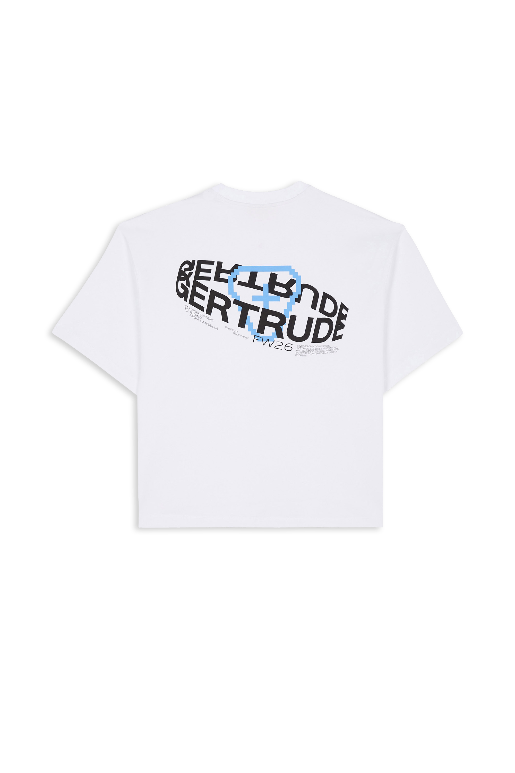 Regular-fit round-neck cotton T-shirt GERTRUDE White