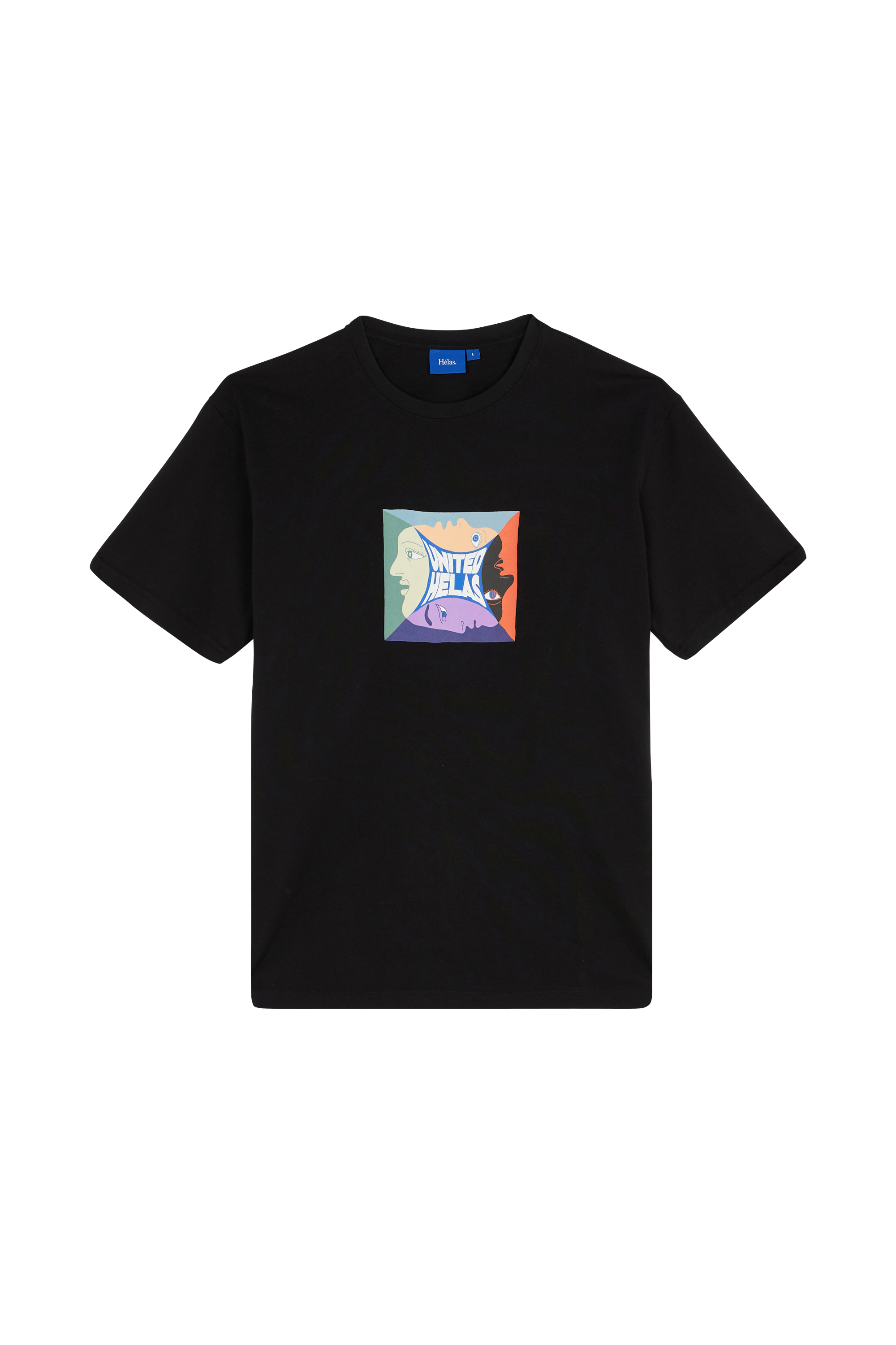 Regular-fit round-neck cotton T-shirt HELAS Black