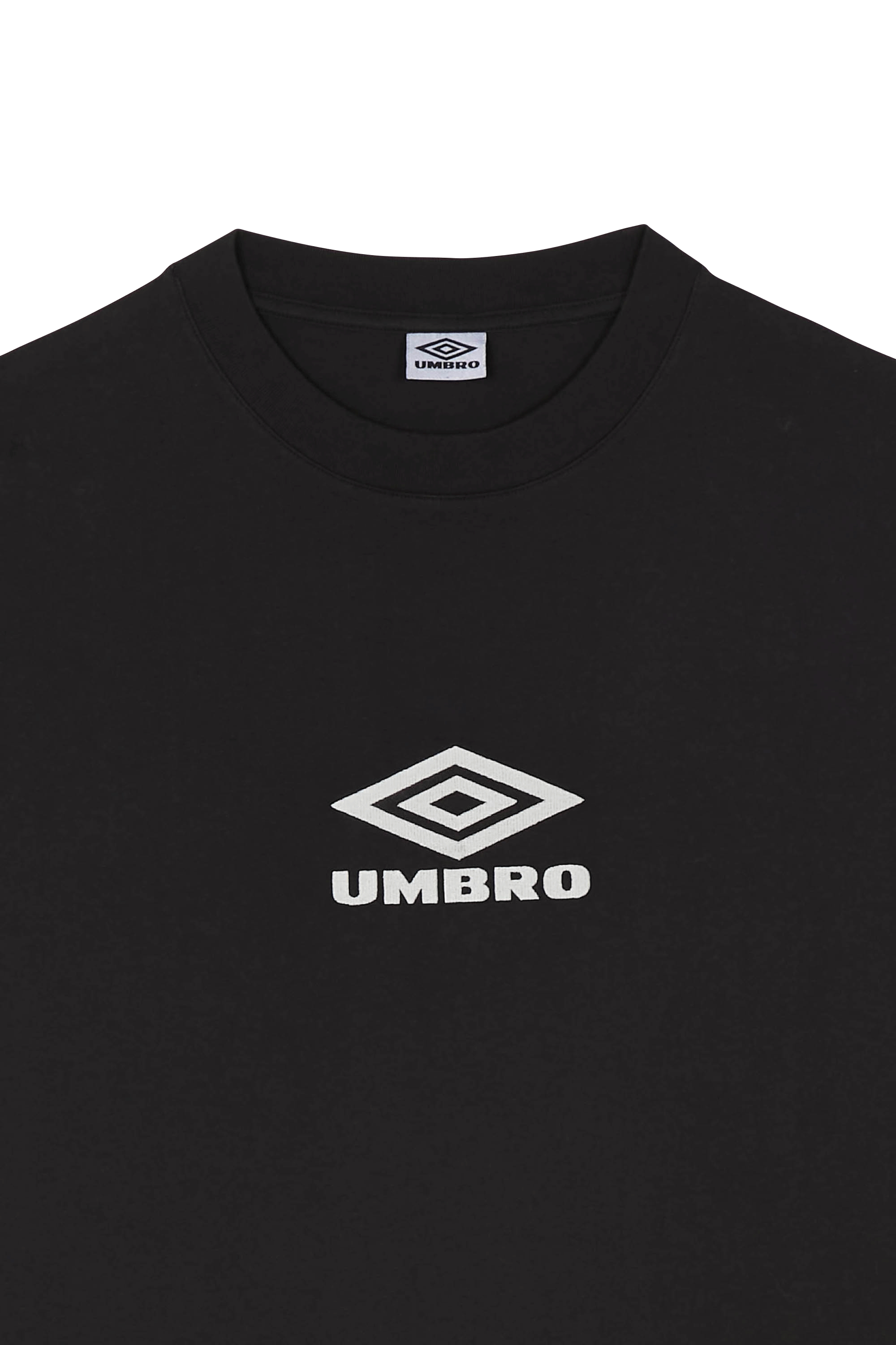 Regular-fit round-neck cotton T-shirt Black