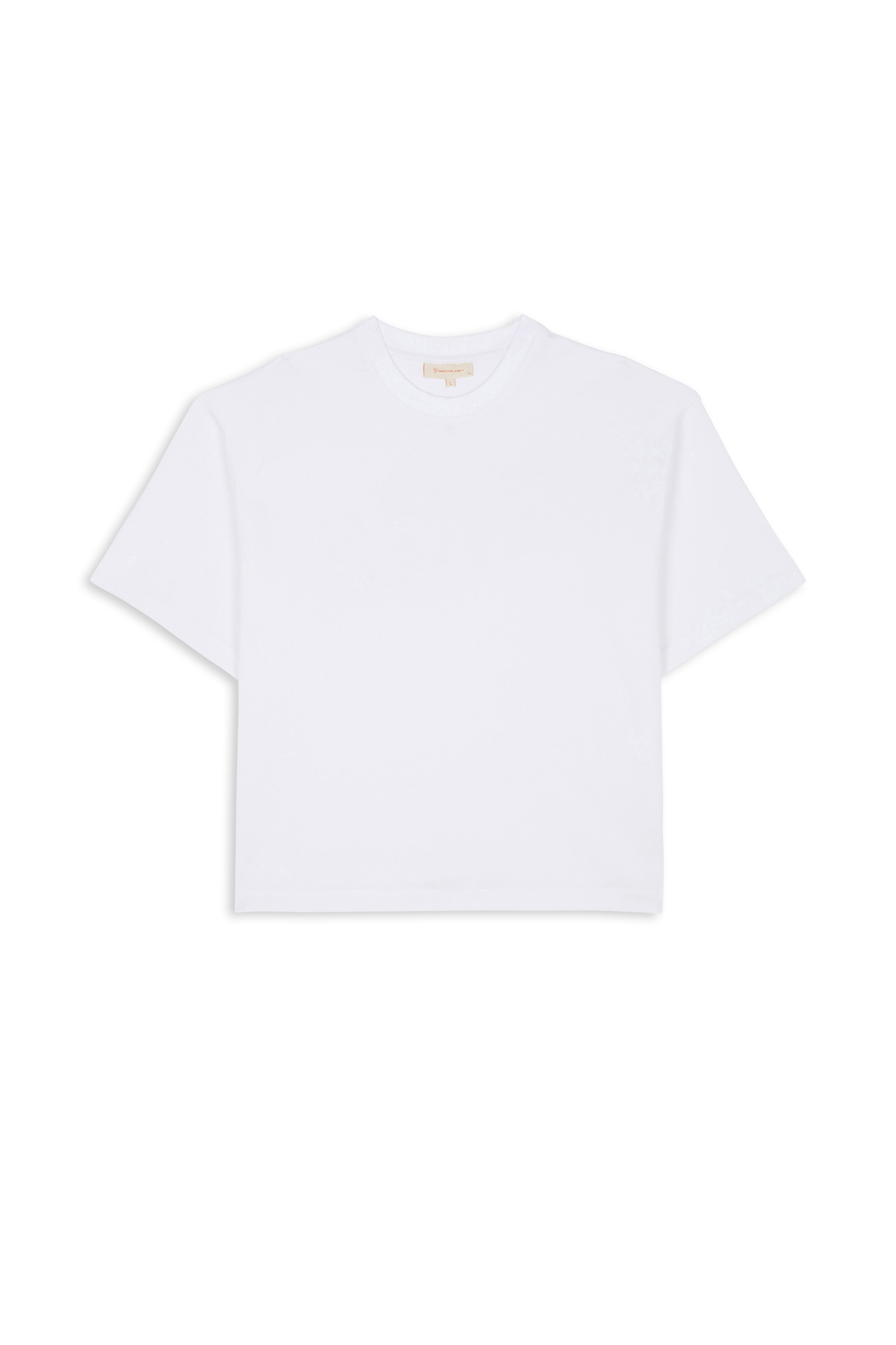 Regular-fit round-neck cotton T-shirt GERTRUDE White