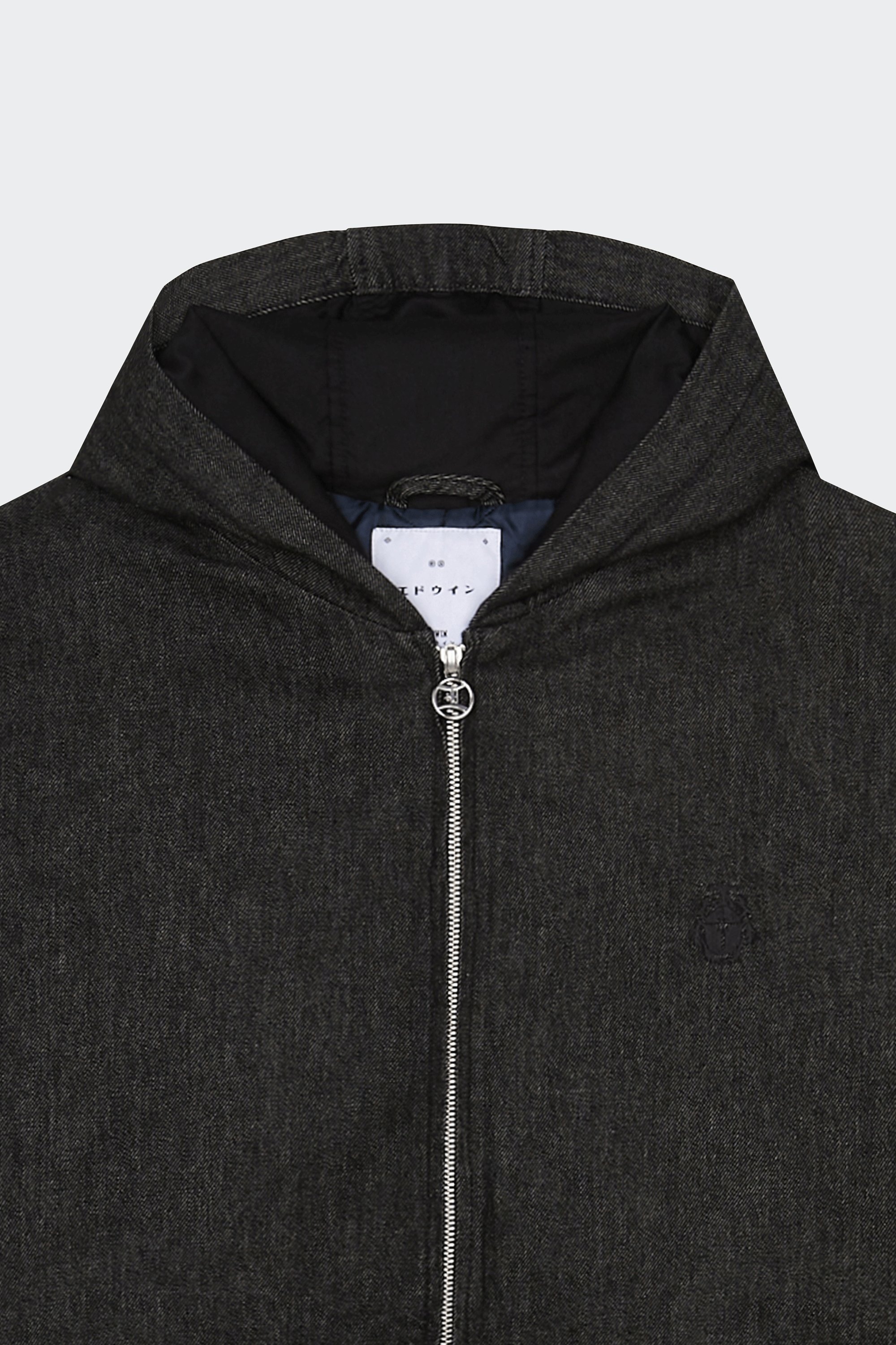 Lightweight quilted padded jacket with high neck | Black by EDWIN Lightweight quilted padded jacket with high neck Black