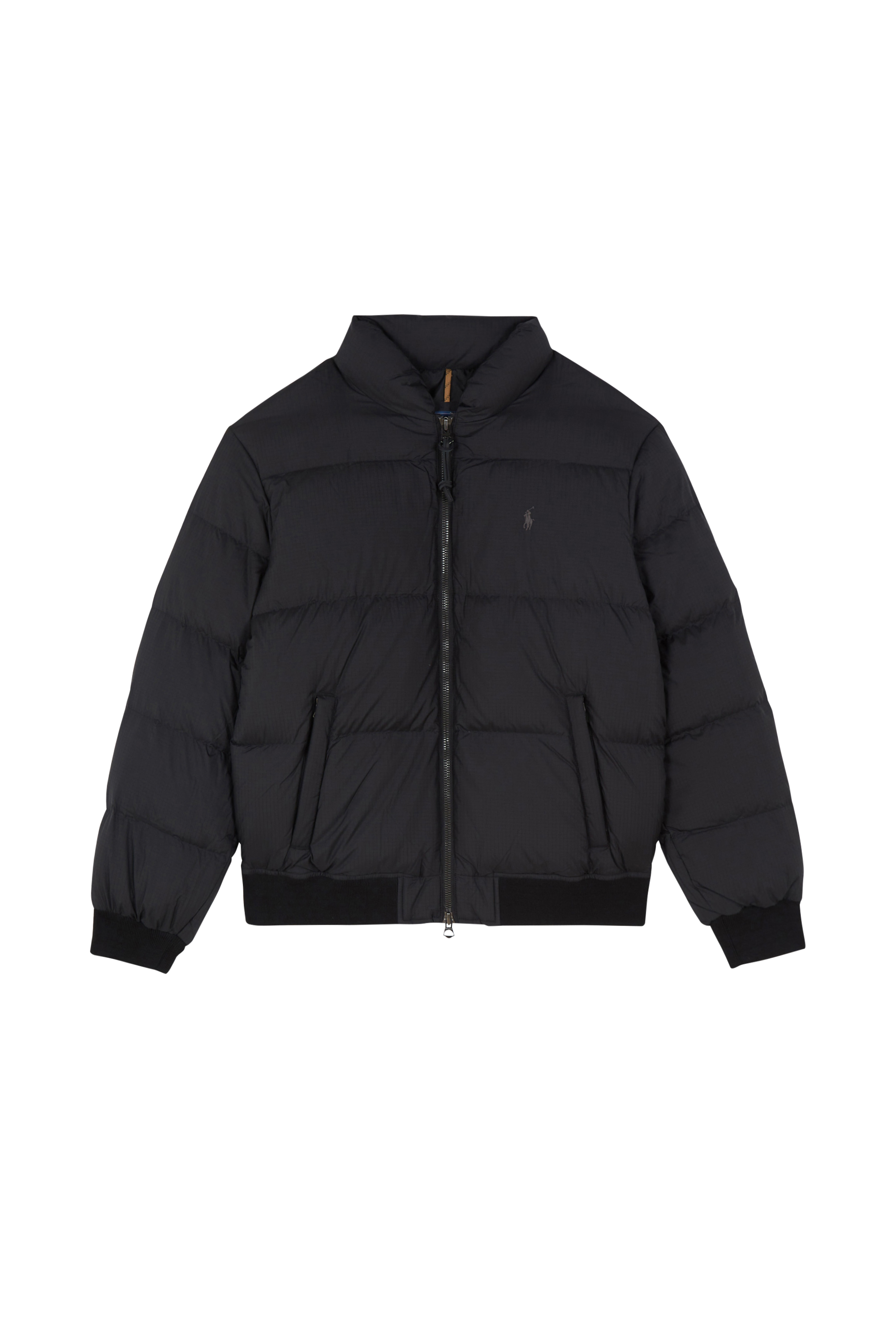 Lightweight quilted padded jacket with high neck Black