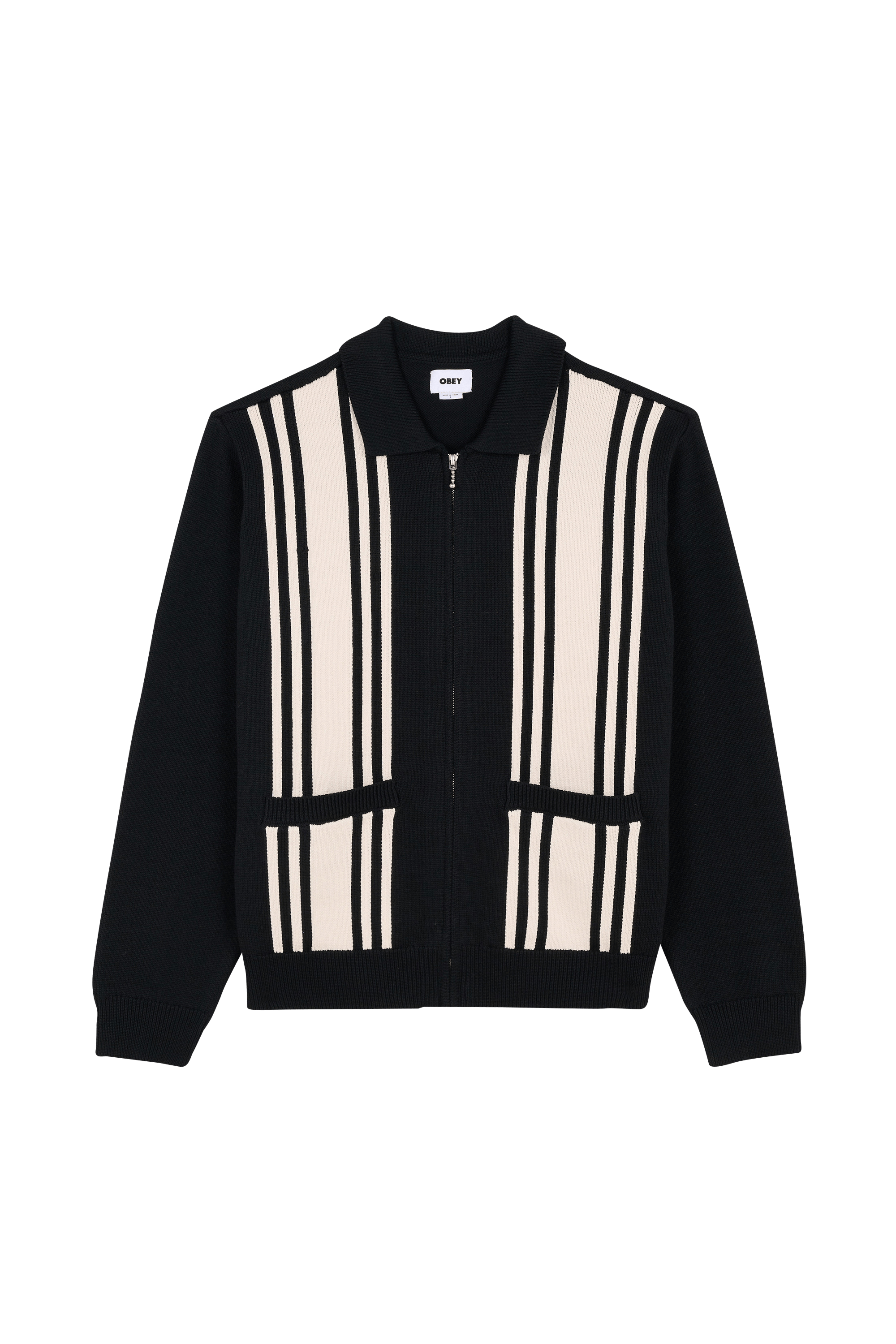 Cardigan  OBEY MATT ZIP UP Noir