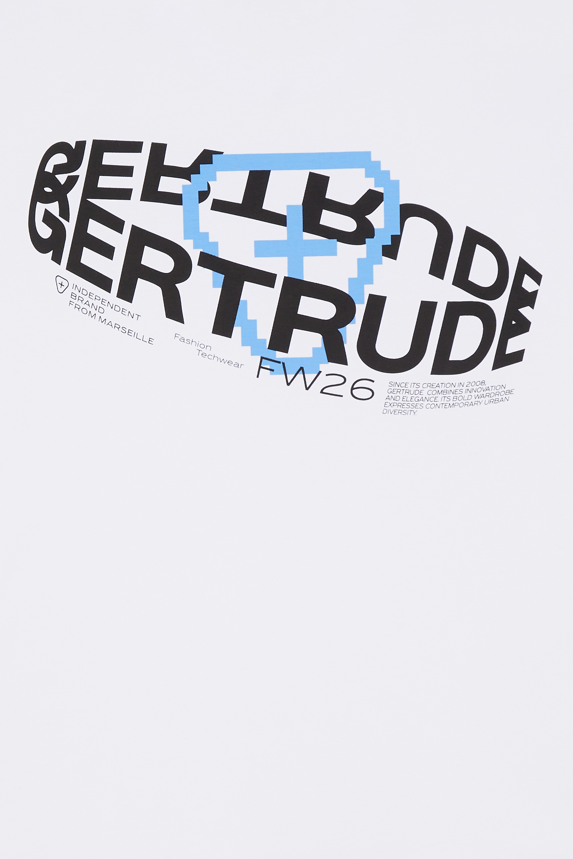 Regular-fit round-neck cotton T-shirt | White GERTRUDE Men