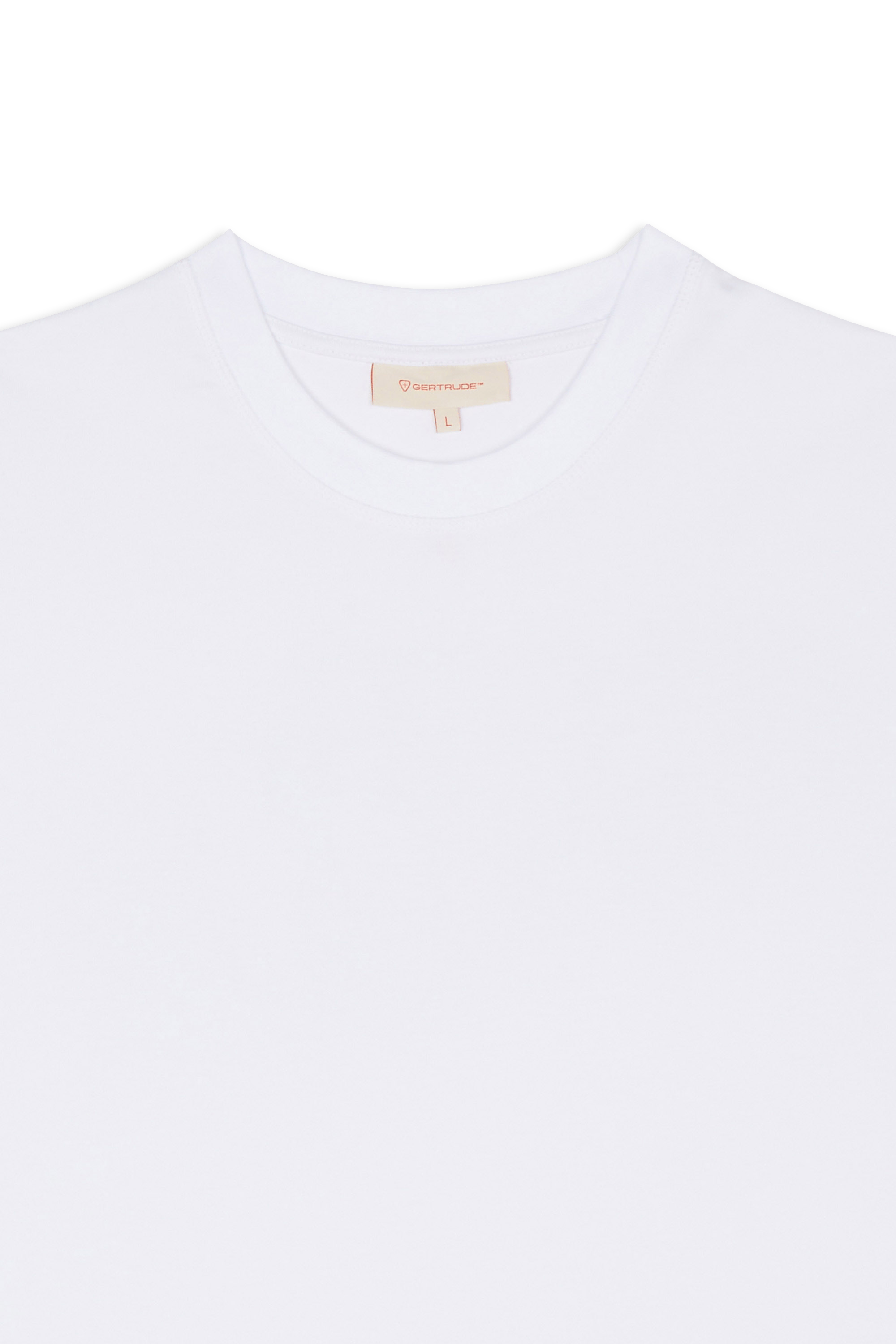 Regular-fit round-neck cotton T-shirt | White GERTRUDE Men